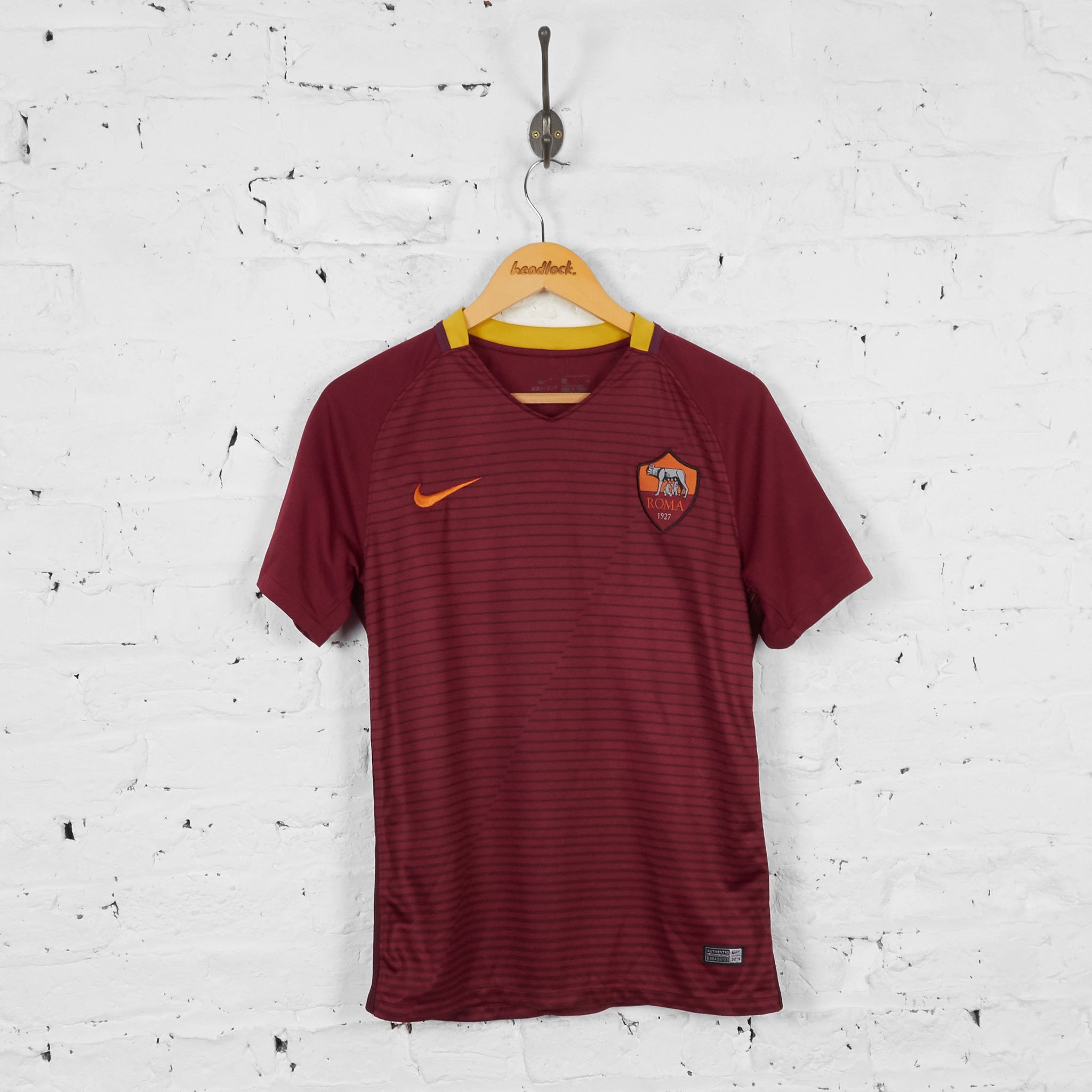 AS Roma Totti Aeterno Nike 2016 Football Shirt - Red - S – Headlock