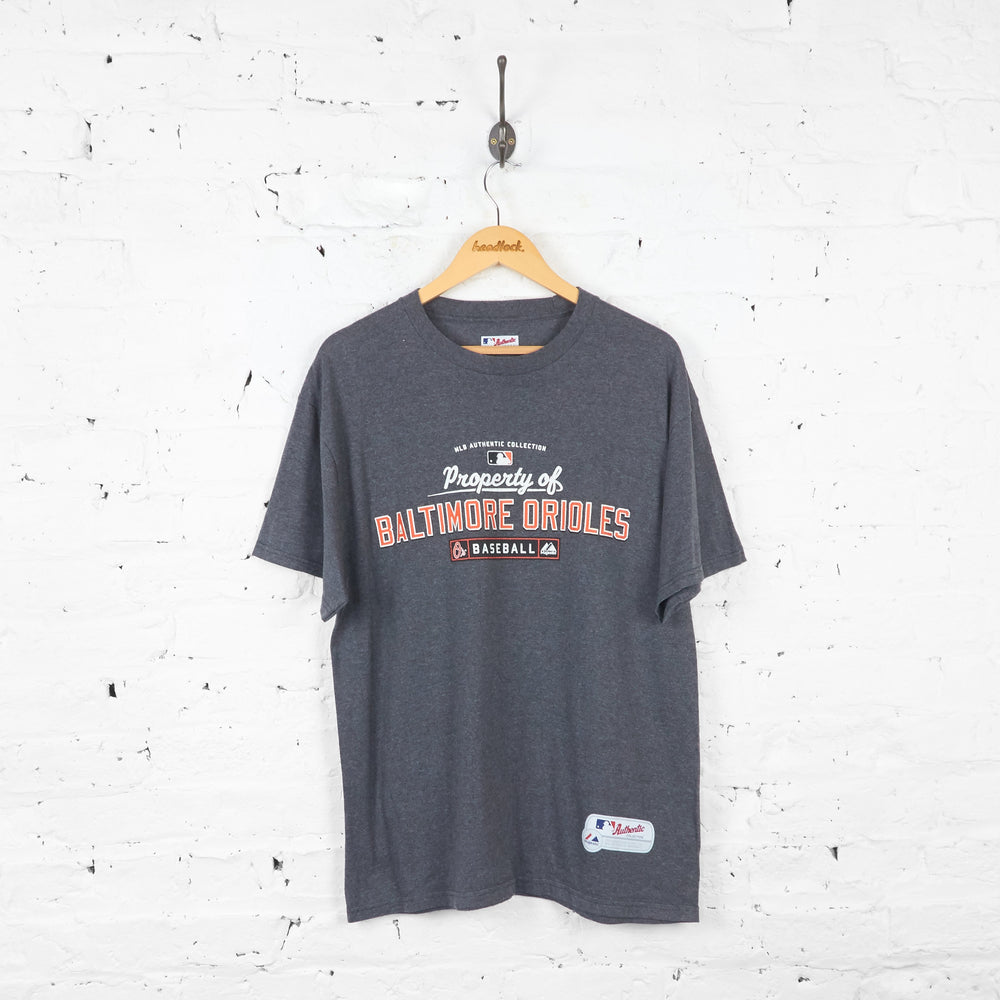 Baltimore Orioles Baseball T Shirt - Grey - L - Headlock