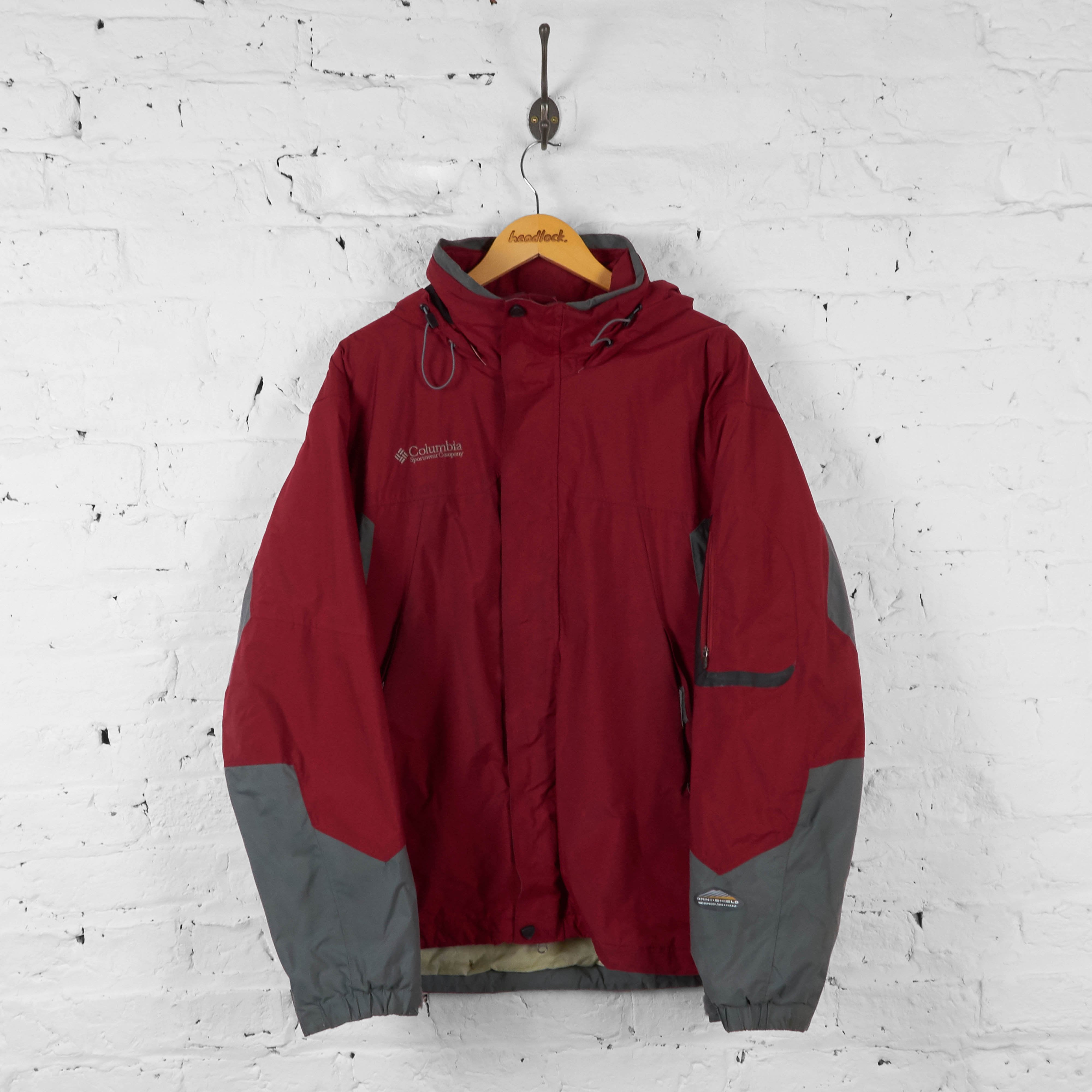 Columbia Vertex Omni Shield Rain Jacket - Red - L – Headlock