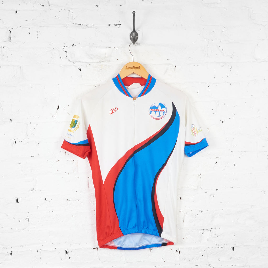 CRB CR Brive Patterned Cycling Jersey - White - S - Headlock