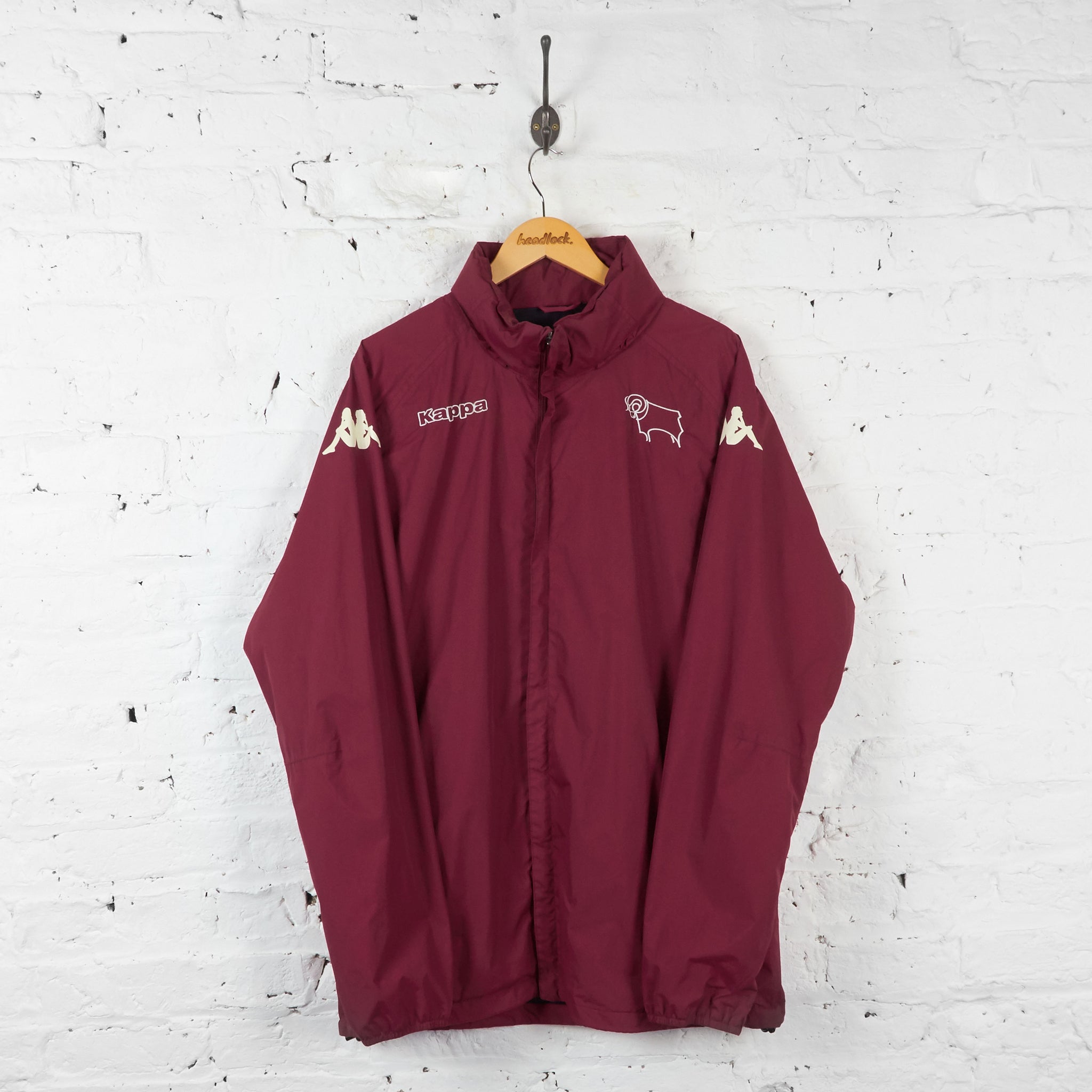 Derby County Kappa Coach Rain Jacket Maroon XXL – Headlock