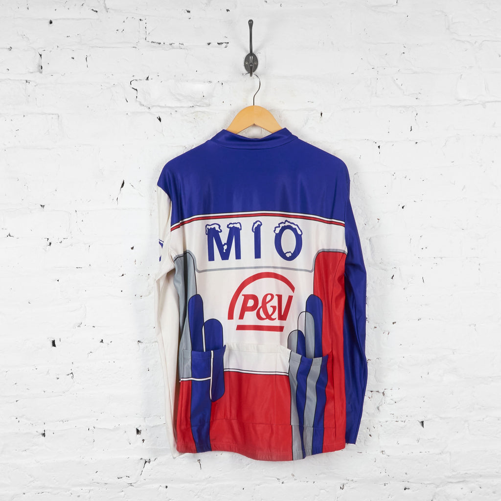 Eddy Merckx Mio Long Sleeve Cycling Jersey - White - XXL - Headlock