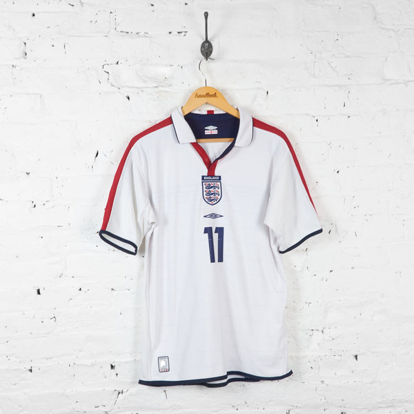 England 2003 Home Football Shirt Dyer 11 - White - M – Headlock