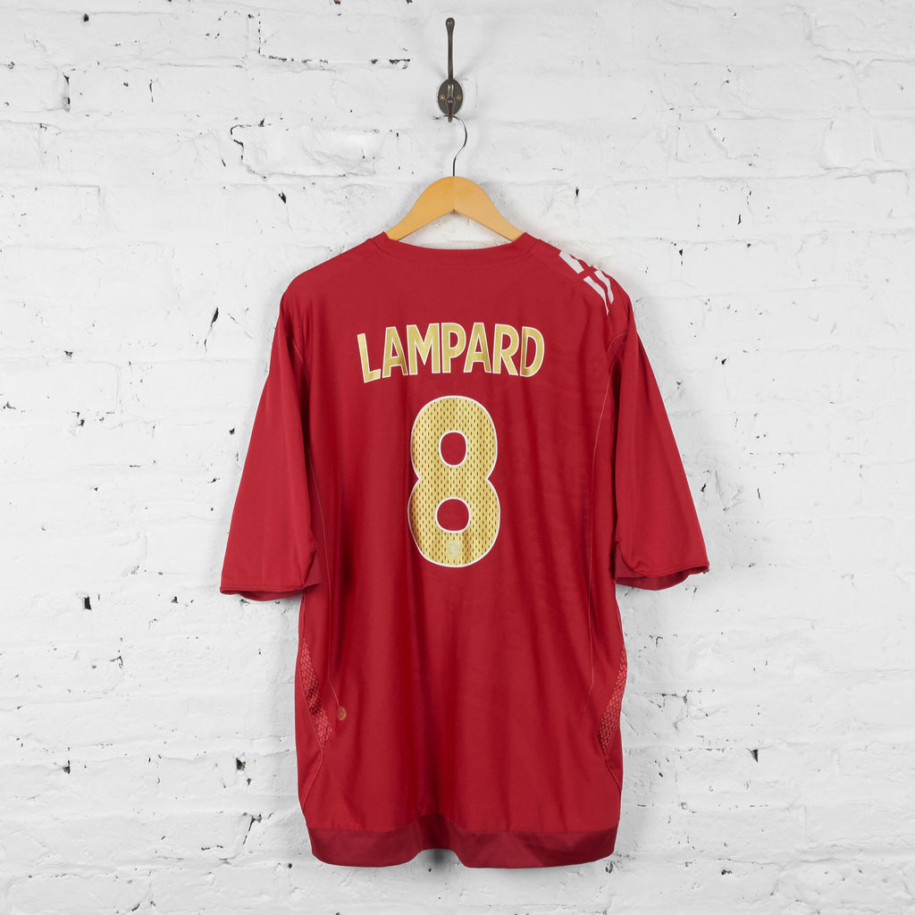 England 2006 Lampard Away Football Shirt - Red - XXXL - Headlock