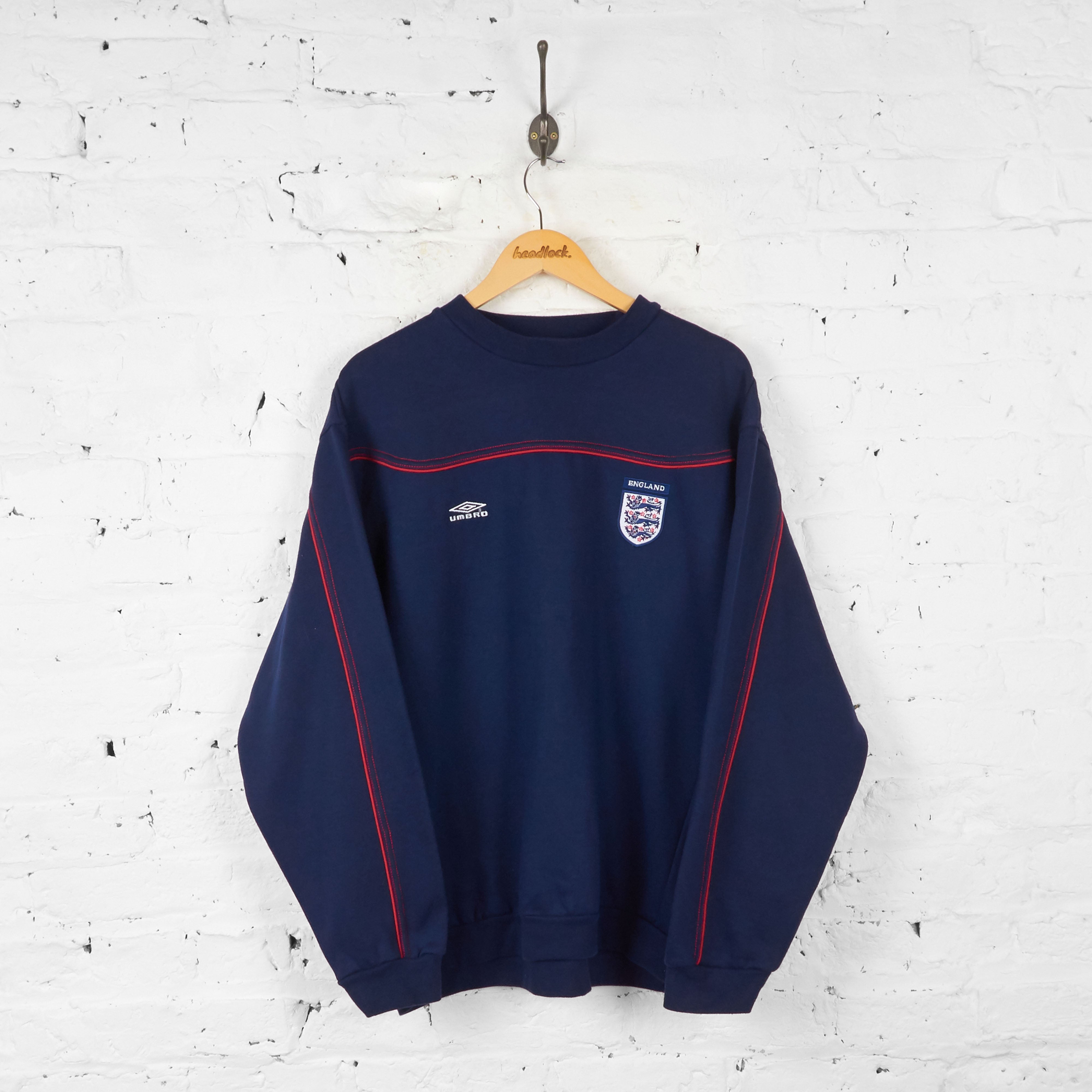 England Football 90s Umbro Sweatshirt - Blue - XL – Headlock