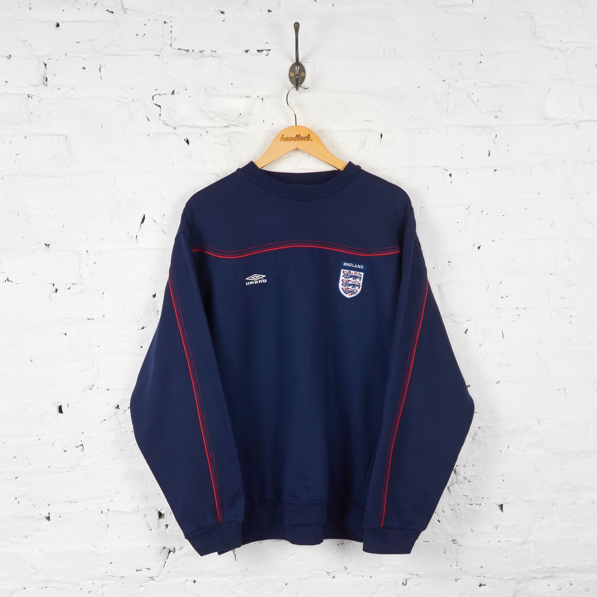 England Football 90s Umbro Sweatshirt Blue XL – Headlock