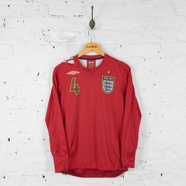 red england football shirt long sleeve