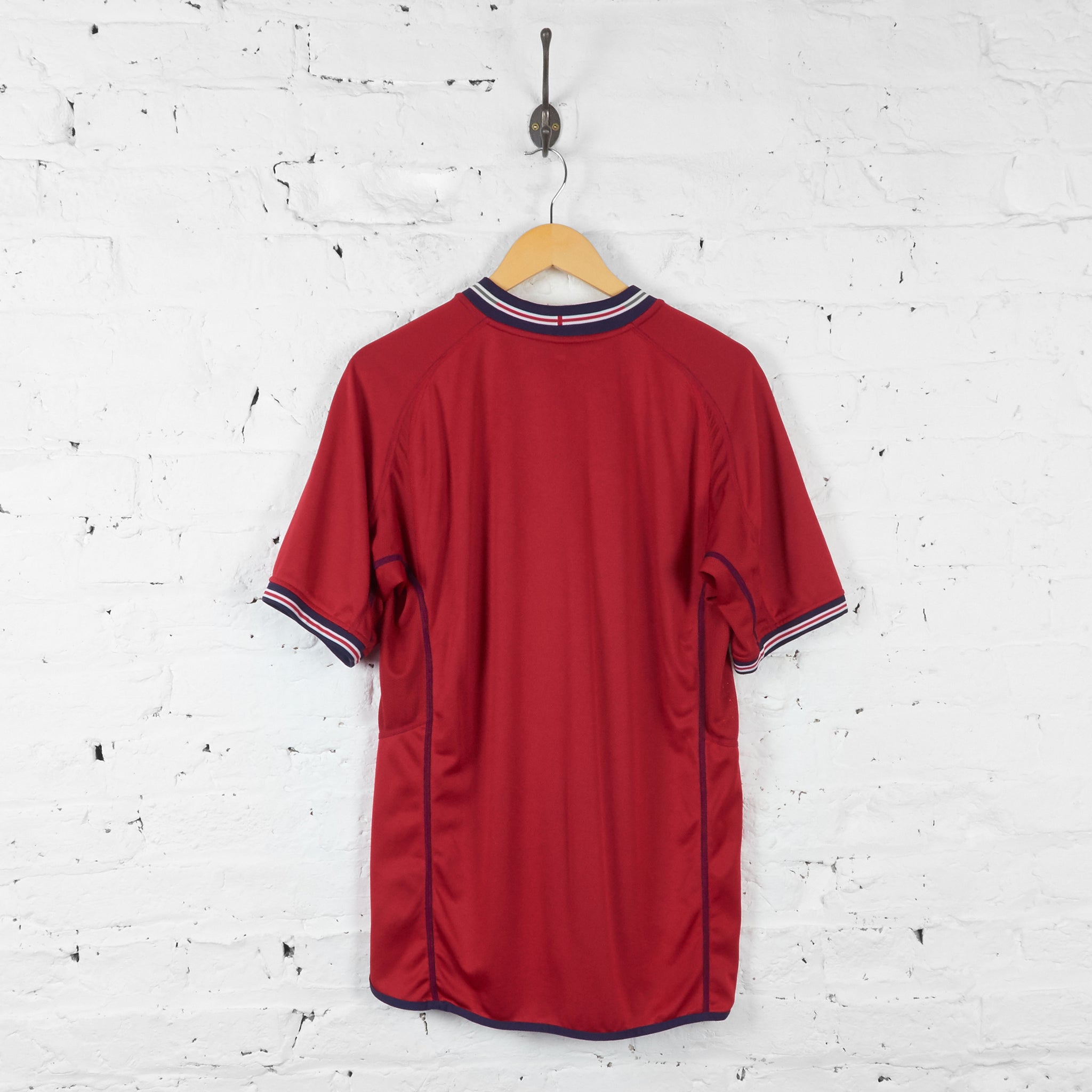 Y2K vintage 02-04 ENGLAND reversible L相当 England Umbro Reversible 2002 Away Football Shirt - Red - L