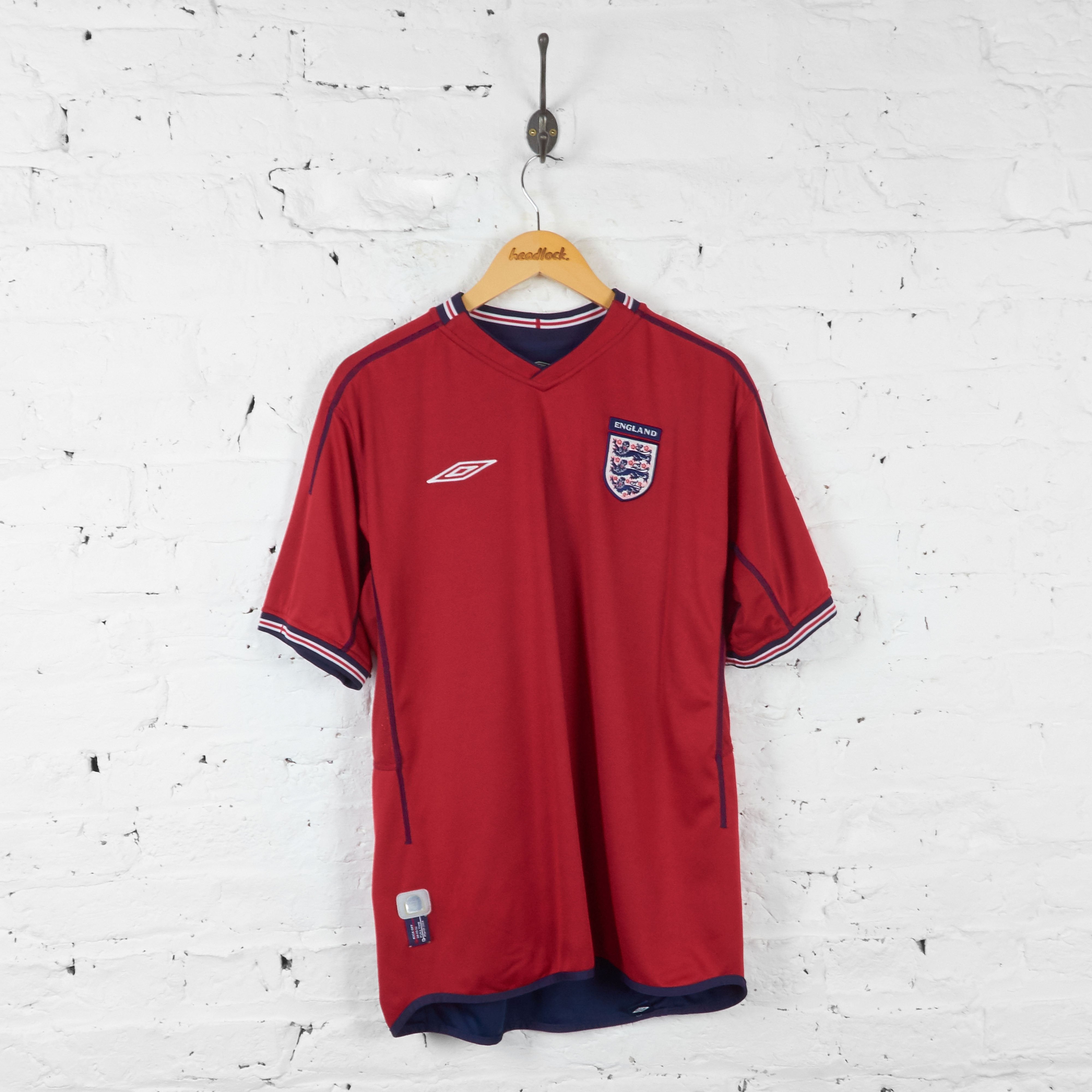 England Umbro Reversible 2002 Away Football Shirt Red L – Headlock