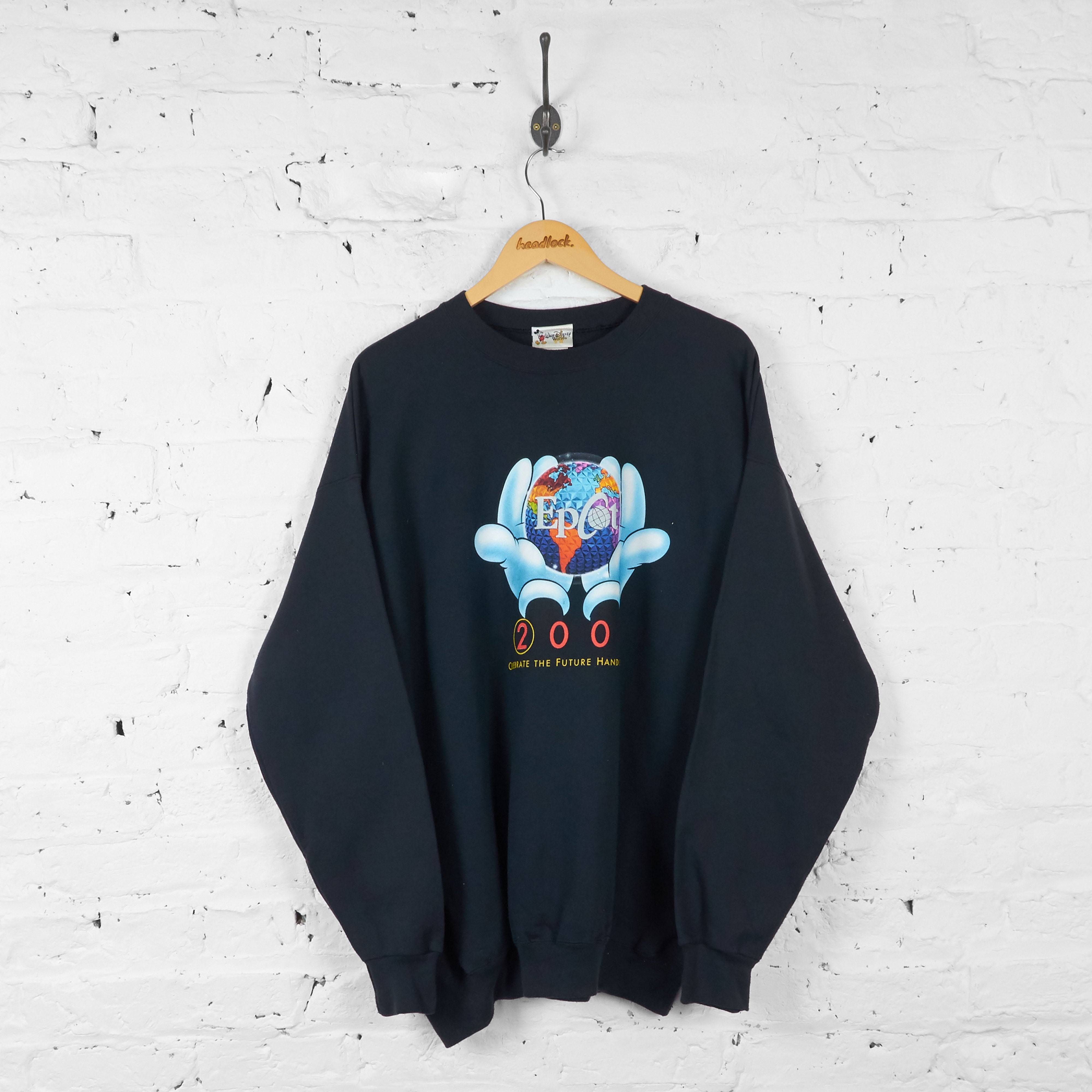 Epcot 2000 Disney Sweatshirt Black XL Headlock