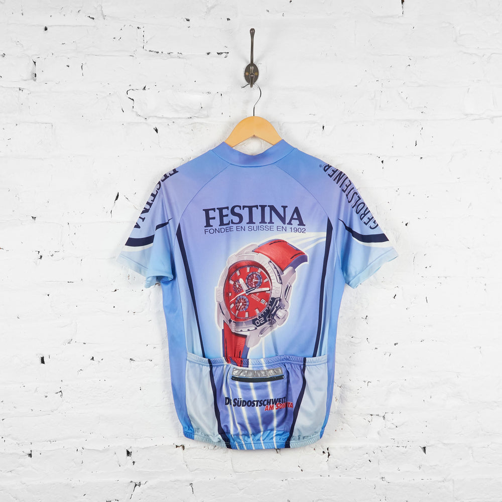 Festina Gerolsteiner Cycling Top Jersey - Blue - L - Headlock