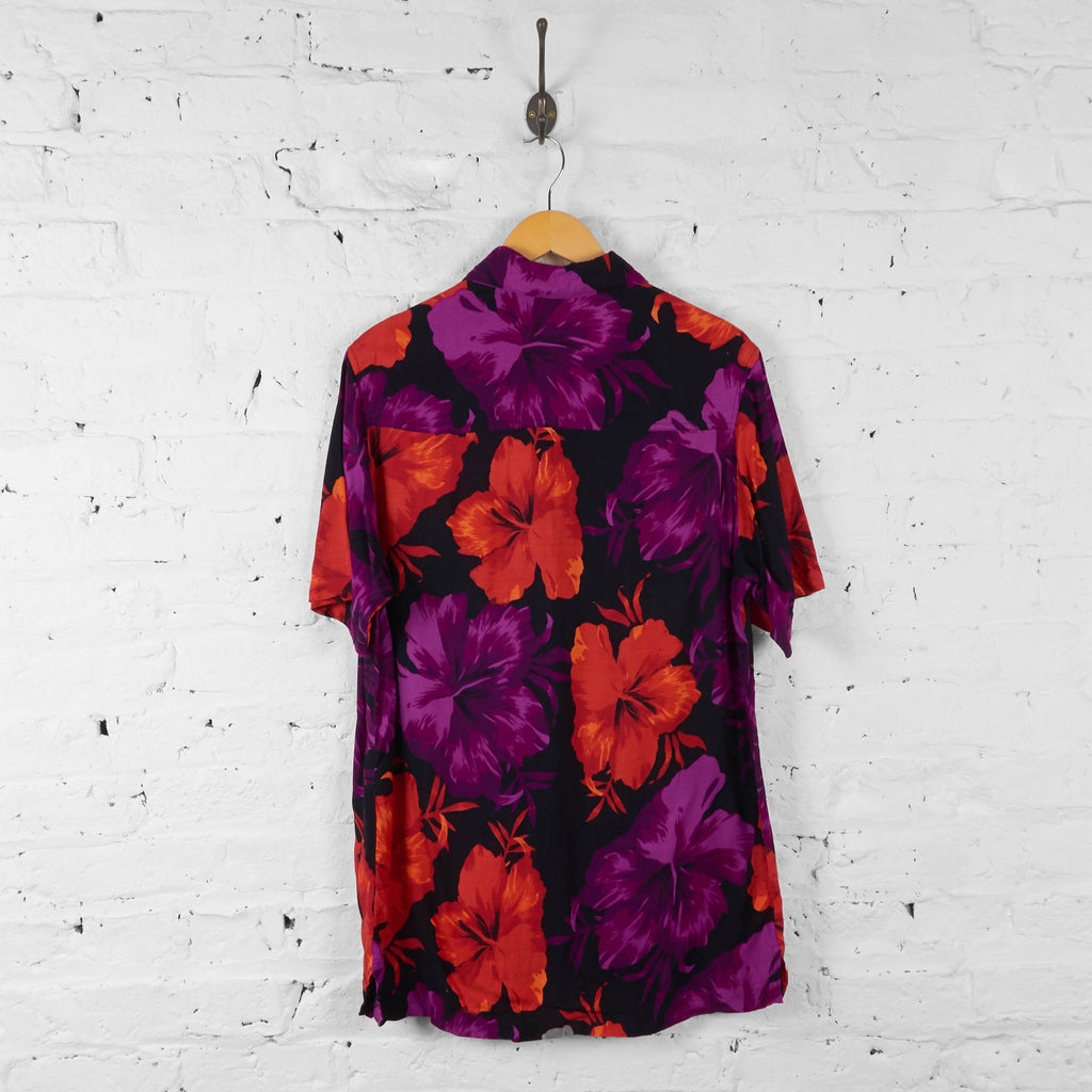 Floral Hawaiian Shirt - Purple - XL - Headlock