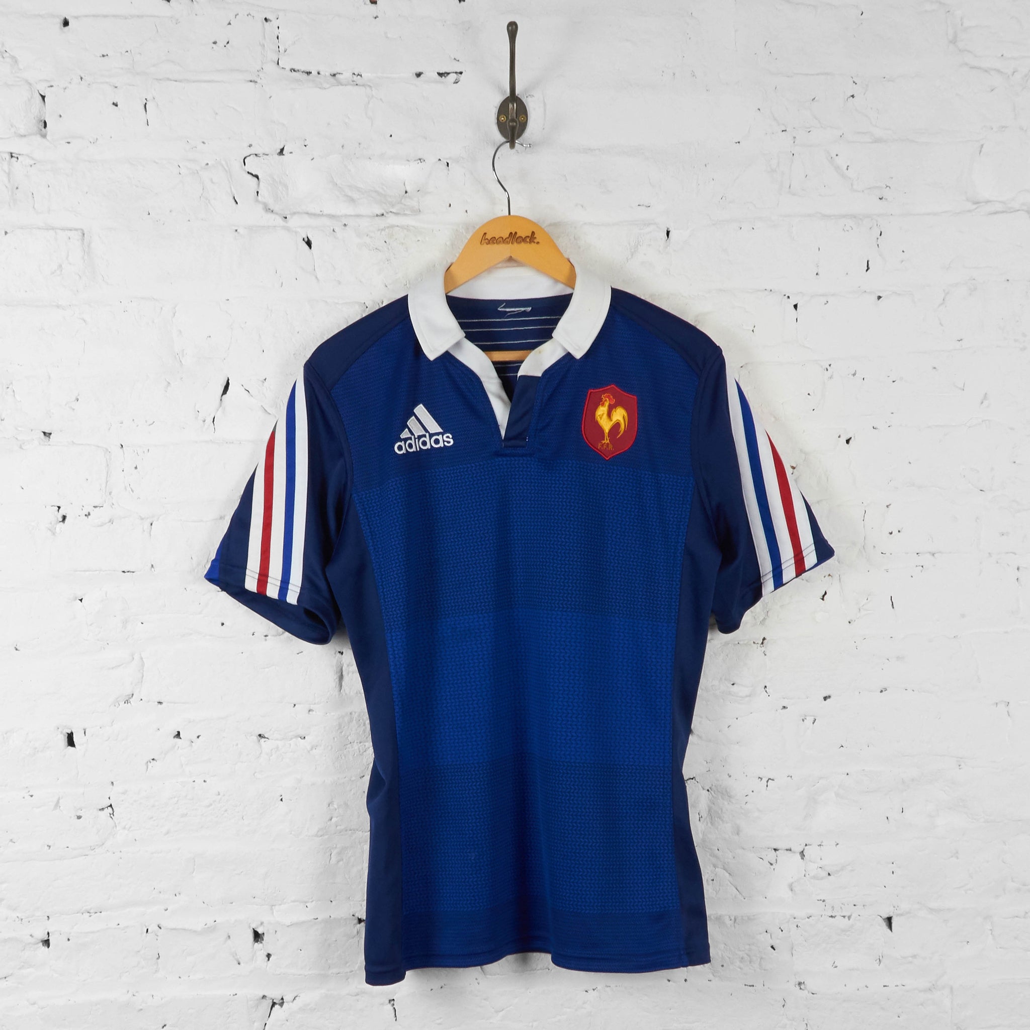 ウェア vintage adidas France rugby FFR France Rugby Adidas Shirt - Blue - S – Headlock
