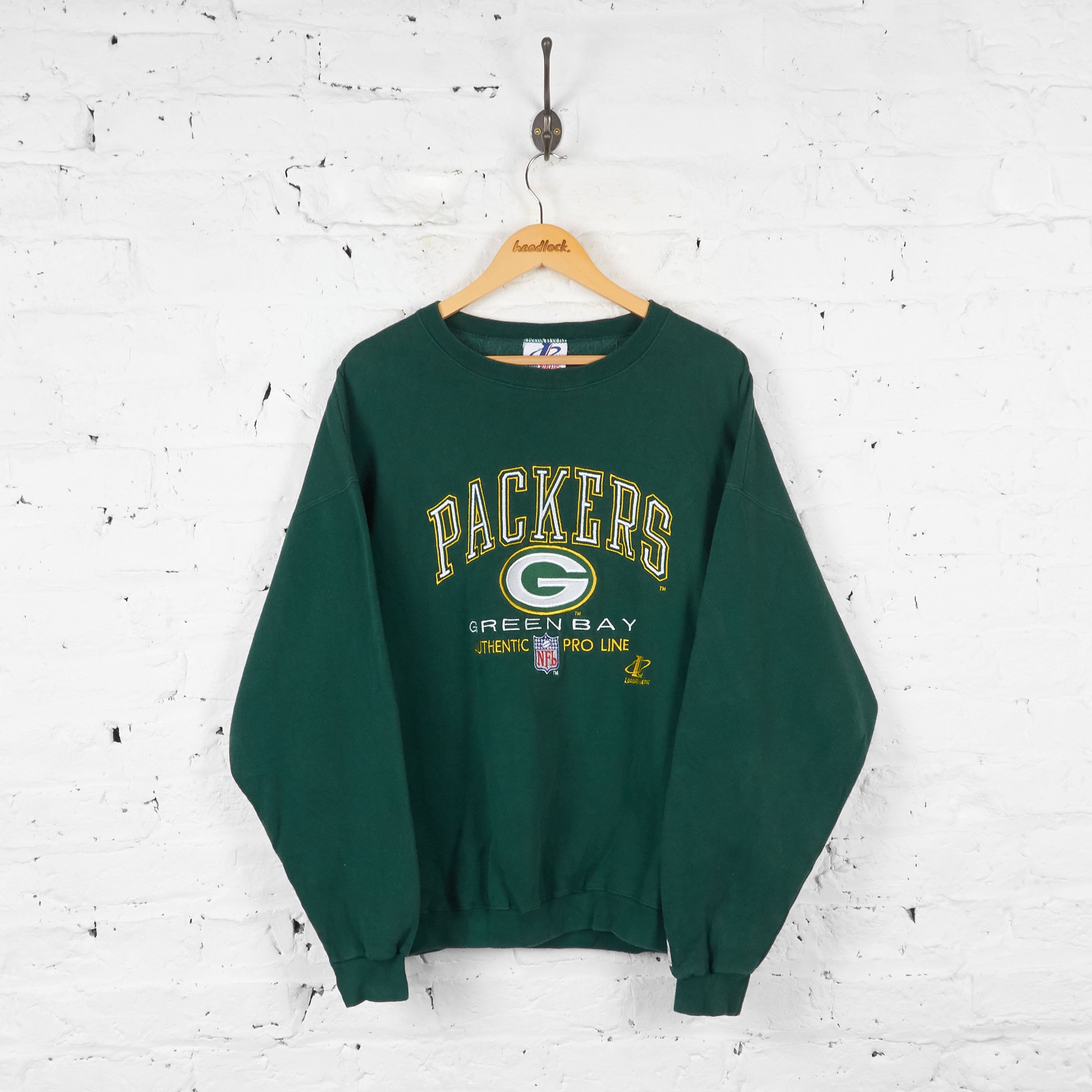 Vintage Logo Athletic Pro Line Green Bay Packers Crewneck Sweatshirt Size L/XL