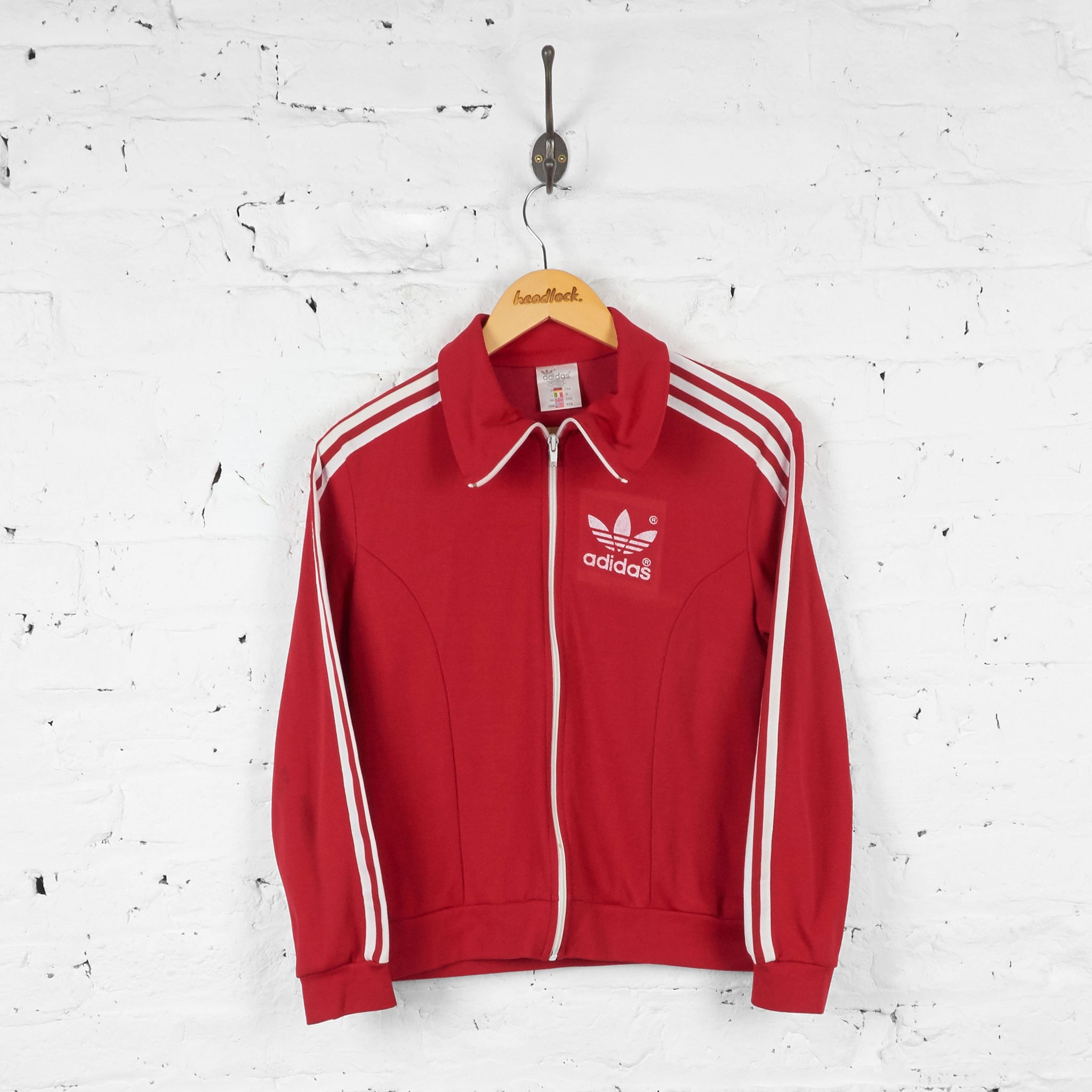 Kids Adidas 70s/80s Tracksuit Top Jacket Red L Boys – Headlock