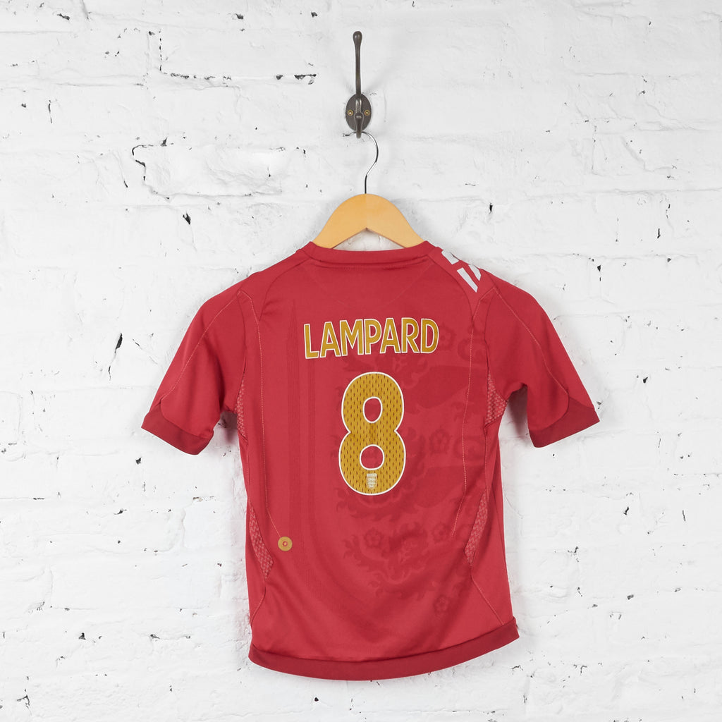 Kids England Lampard 2006 Away Football Shirt - Red - S Boys - Headlock