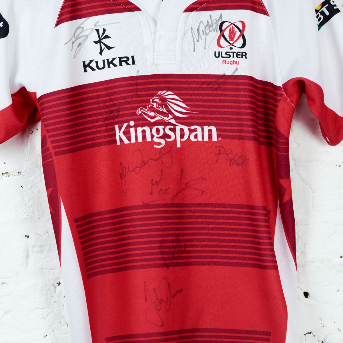Kids Ulster Rugby Kukri Signed Shirt - Red - M Boys – Headlock