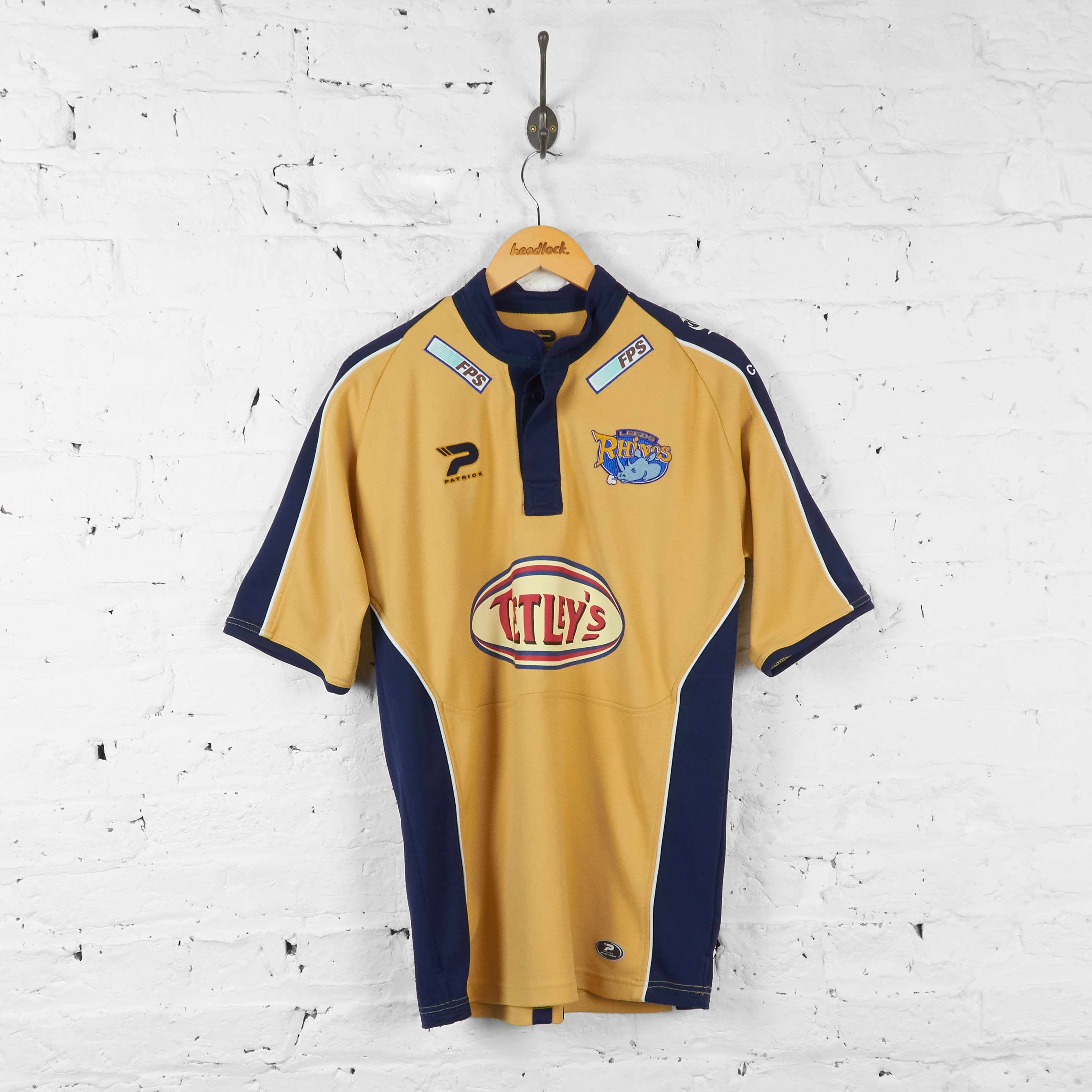 Men's Leeds Rhinos Rugby Shirt in Cobalt/gold