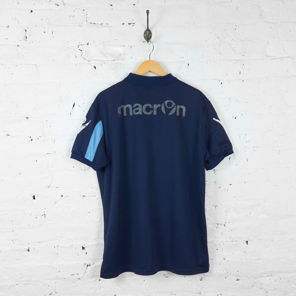 Leeds United Macron Polo Shirt - Blue - XL - Headlock