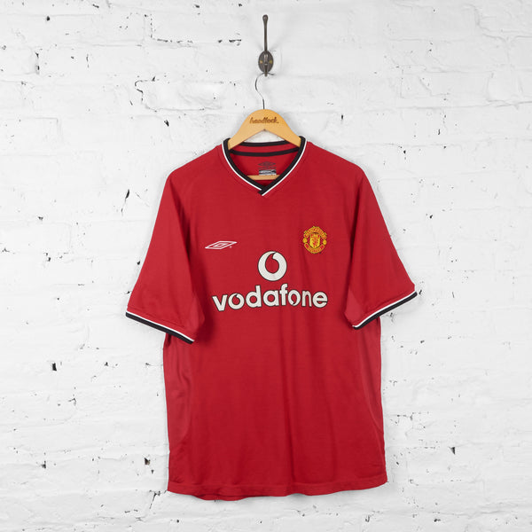 Manchester United Umbro 2000 Home Football Shirt - Red - L – Headlock