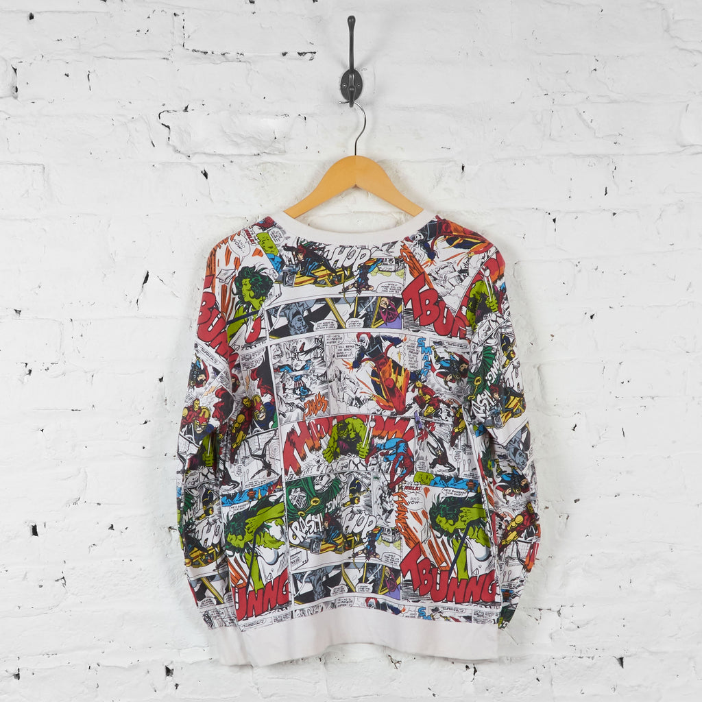 Marvel Comics Sweatshirt - White - M - Headlock