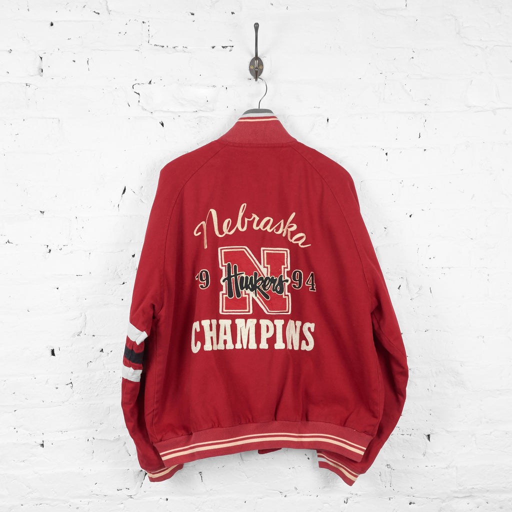 Nebraska Huskers 1994 Champions American Football Bomber Jacket - Red - XL - Headlock