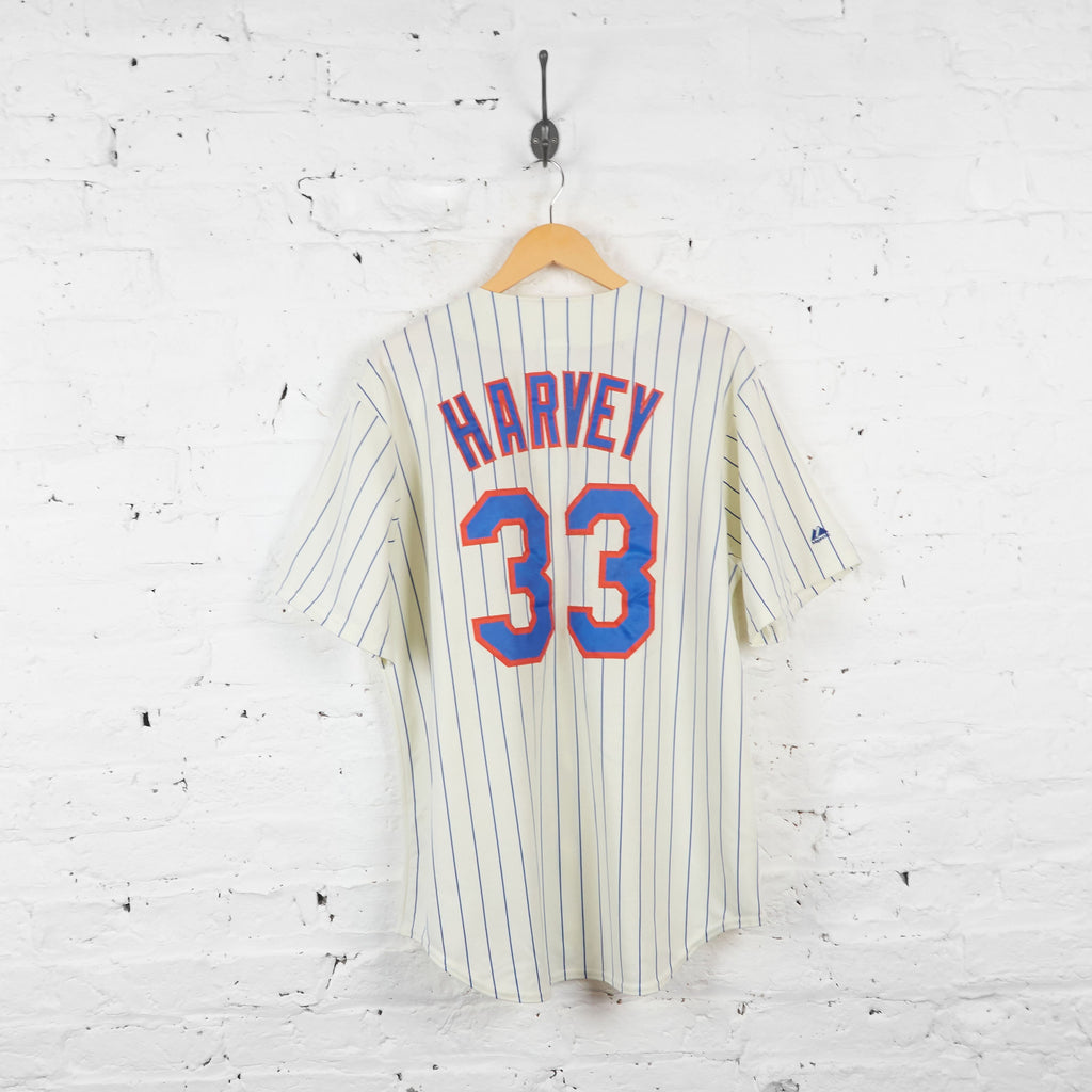 New York Mets Harvey 33 Baseball Shirt Jersey - Beige - L - Headlock