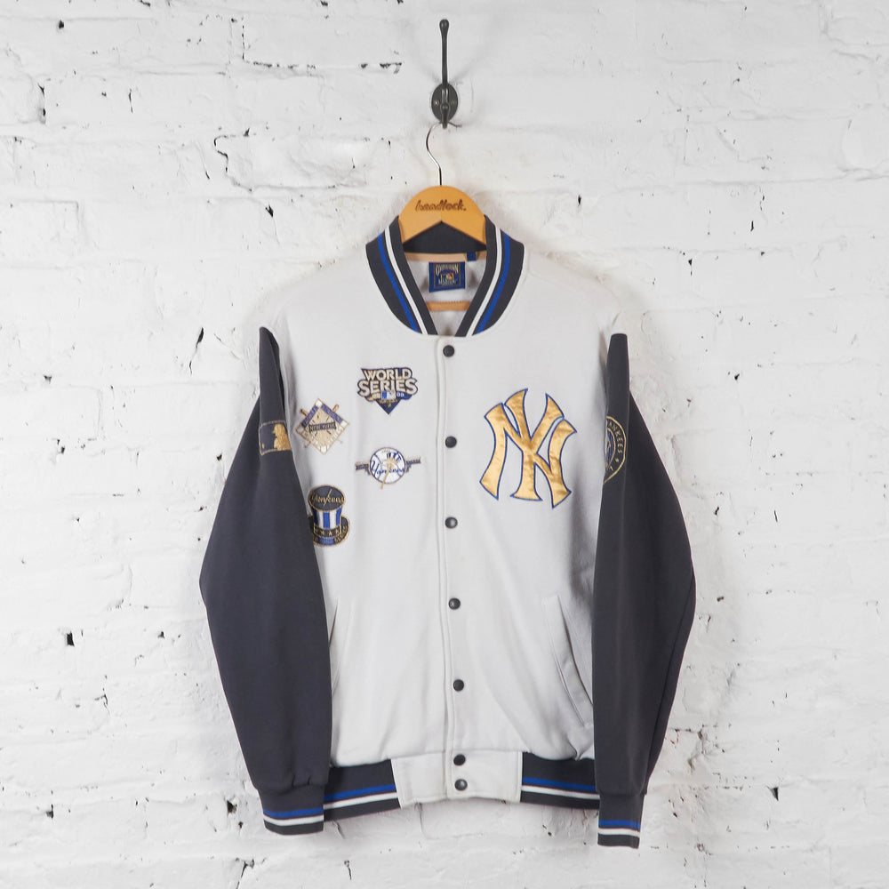New York Yankees Baseball Bomber Jacket - White - S - Headlock