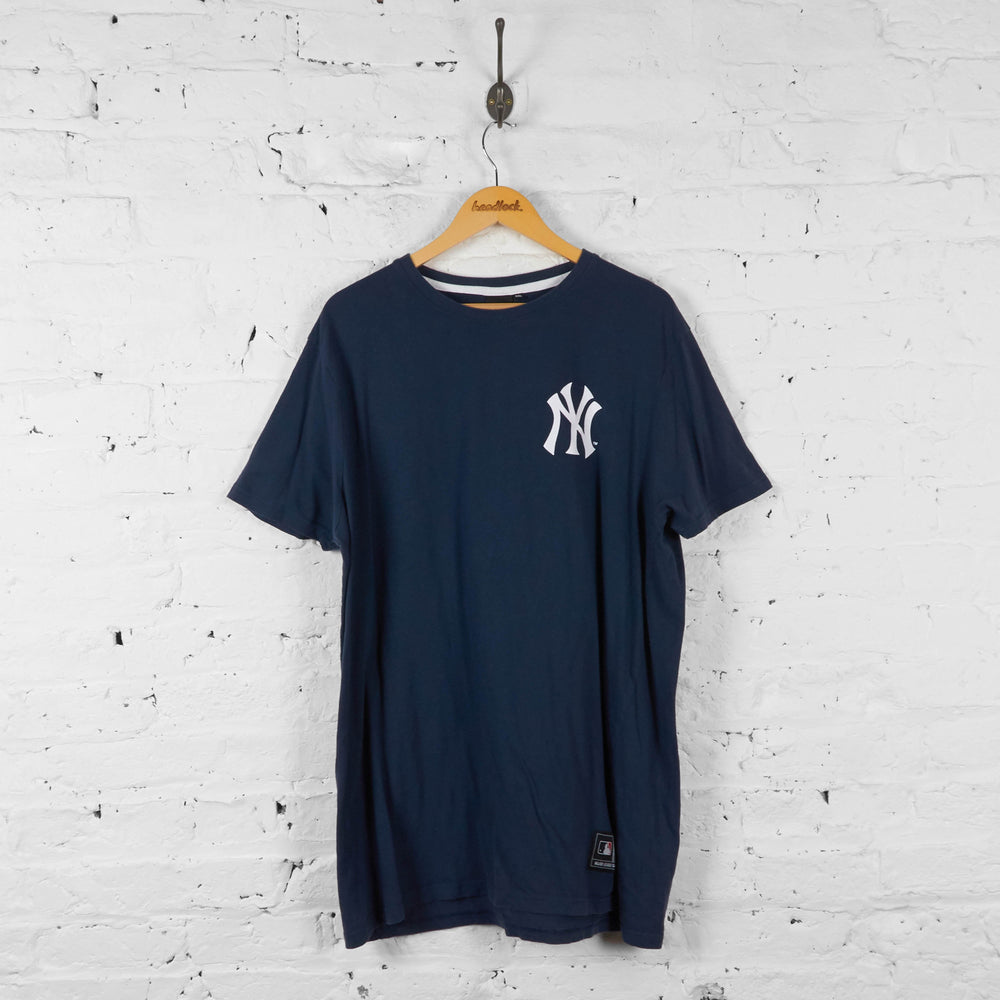 New York Yankees Baseball T Shirt - Blue - XXL - Headlock