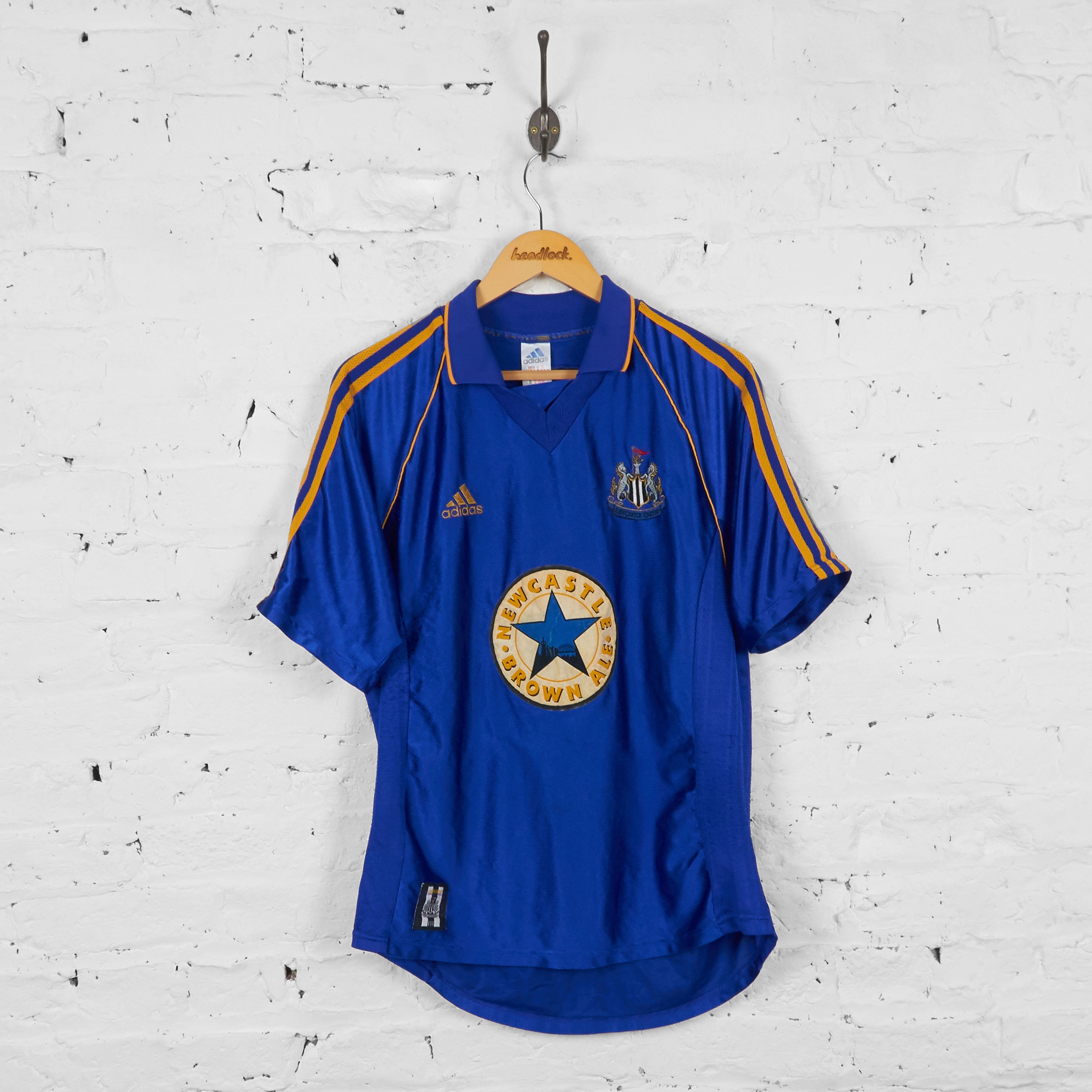 Newcastle United Adidas 1998 Away Football Shirt Blue M – Headlock