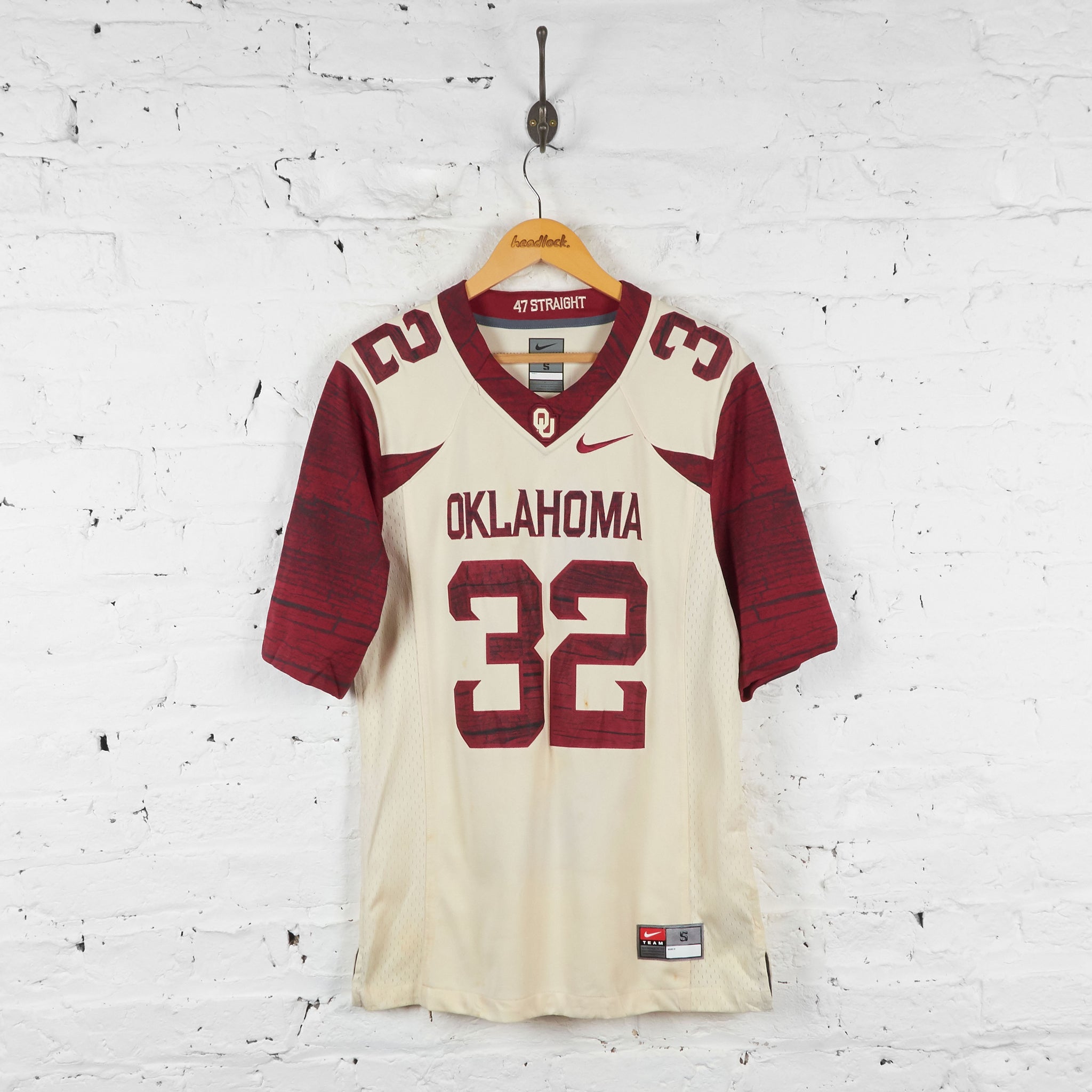 Oklahoma Sooners American Football Jersey Cream S – Headlock