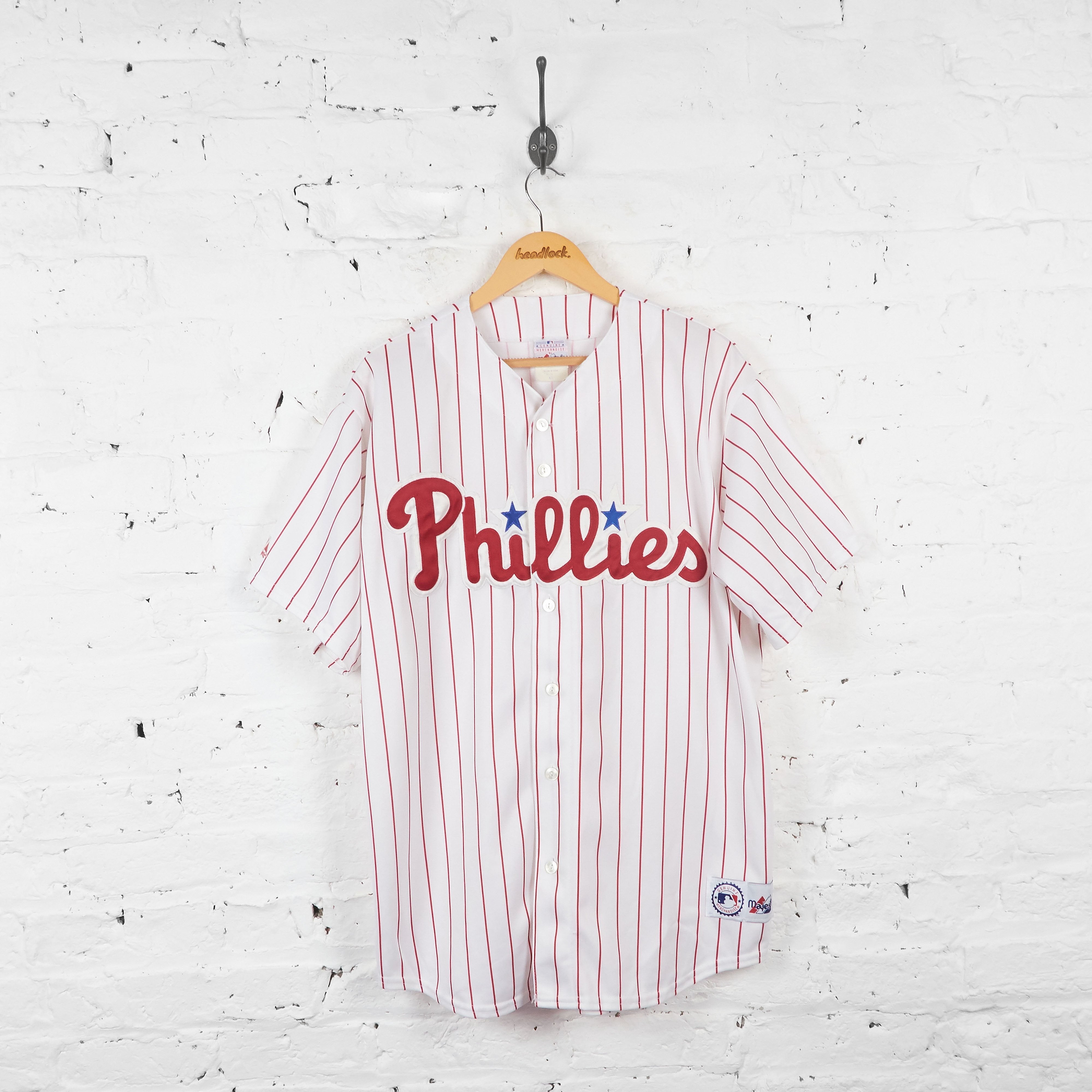 Philadelphia Phillies Baseball Jersey Shirt - White - XL – Headlock