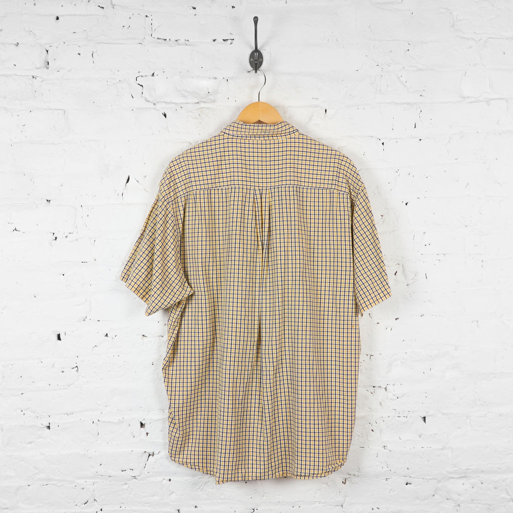 Ralph Lauren Jeans Co Short Sleeve Check Shirt - Yellow/White - XL - Headlock