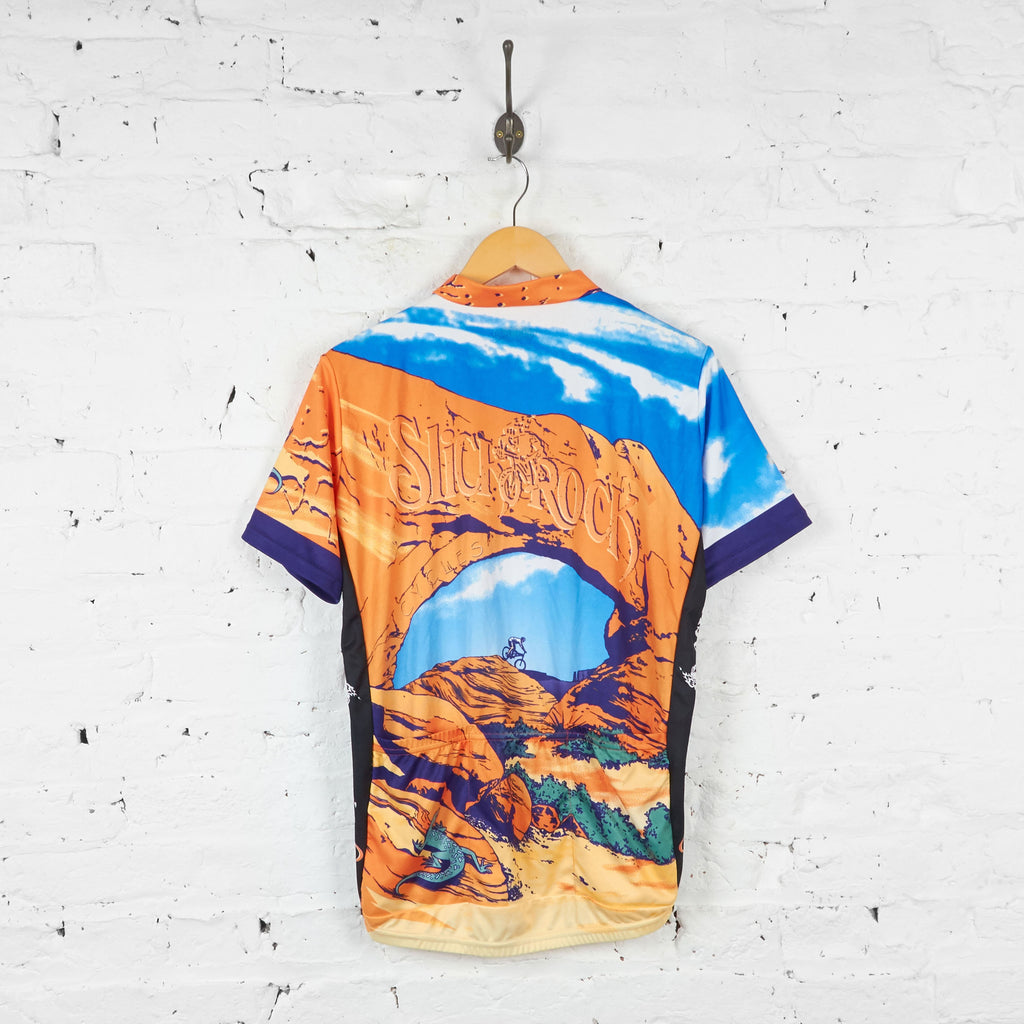Slick Rock Cycles Primal Wear Cycling Jersey - Orange/Blue - L - Headlock