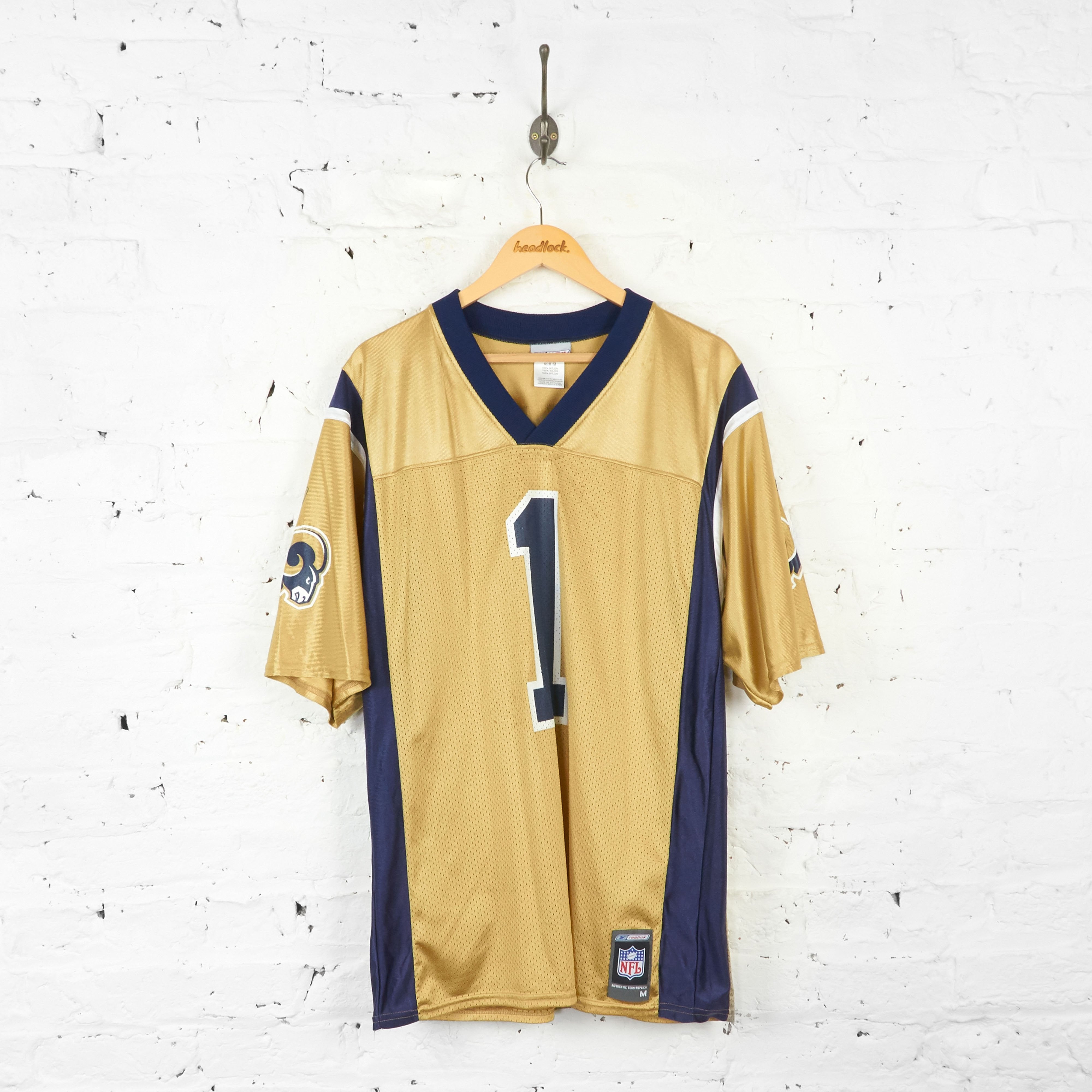 St Louis Rams American Football NFL Jersey Gold M Headlock