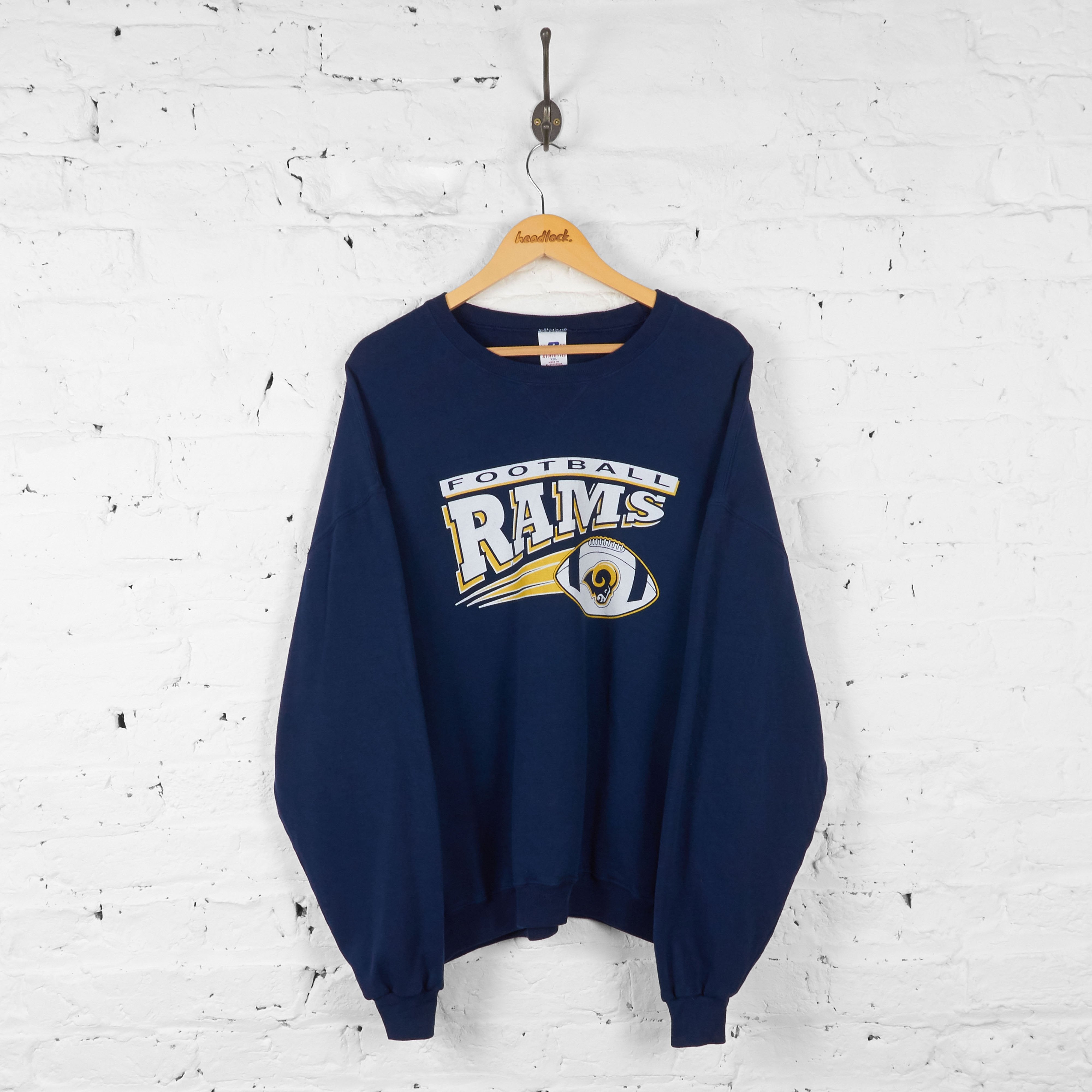 St Louis Rams American Football Sweatshirt - Blue - XXL – Headlock