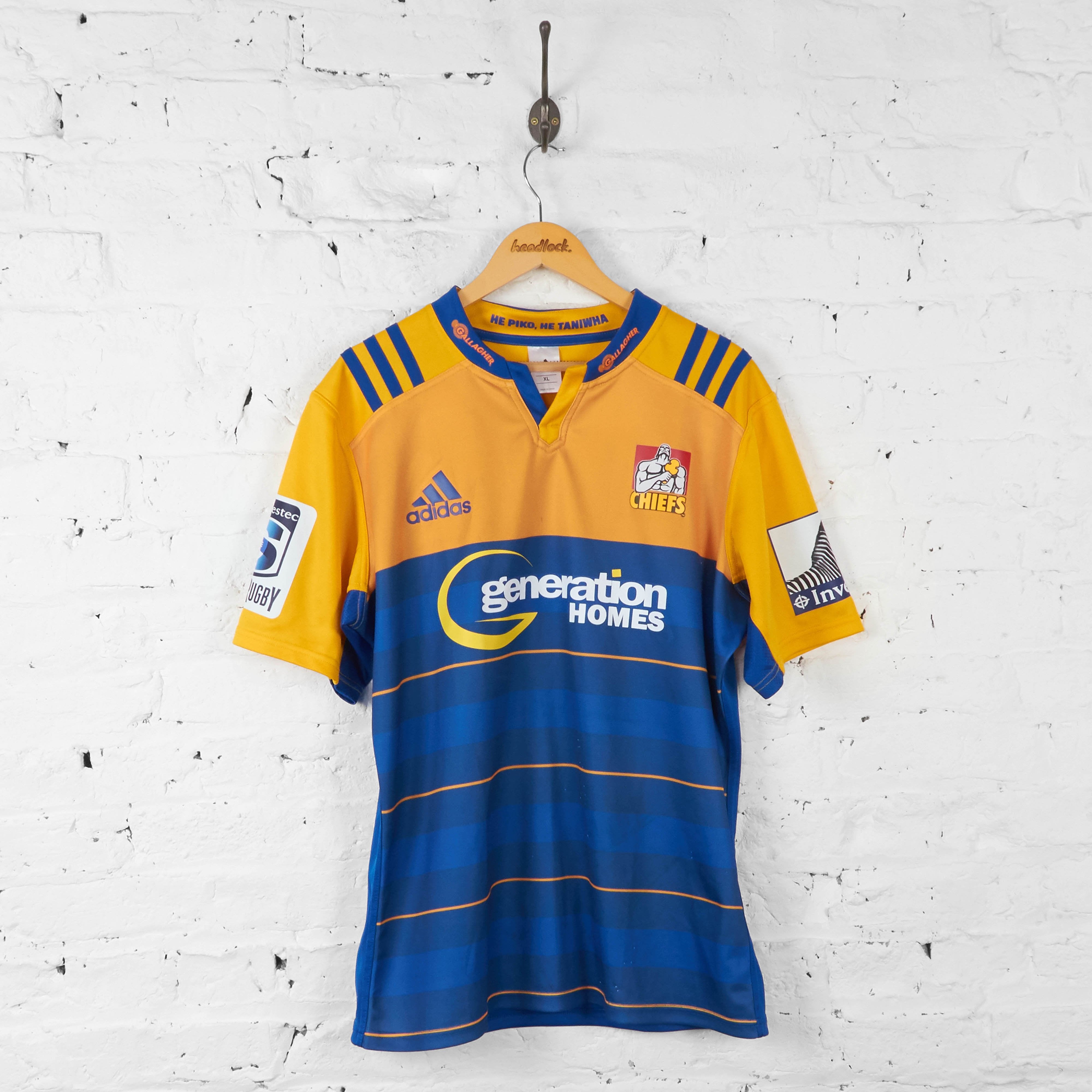 The Chiefs Adidas Rugby Shirt Yellow/Blue XL – Headlock