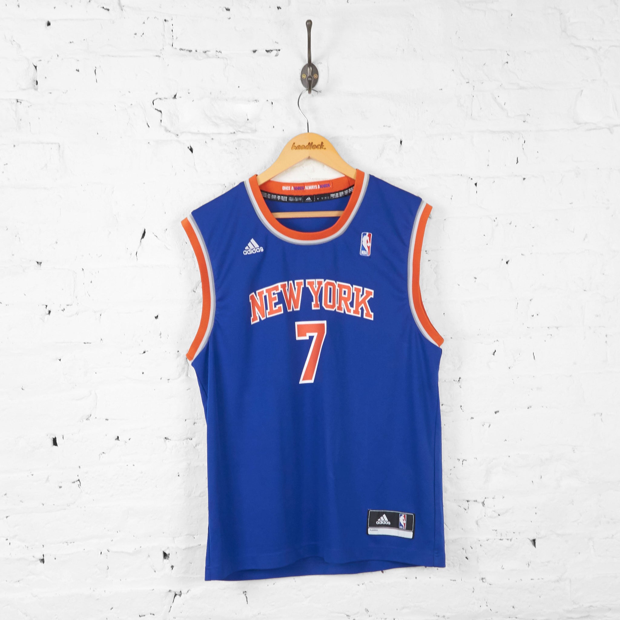 Vintage Adidas New York Knicks NBA Jersey Blue M Headlock