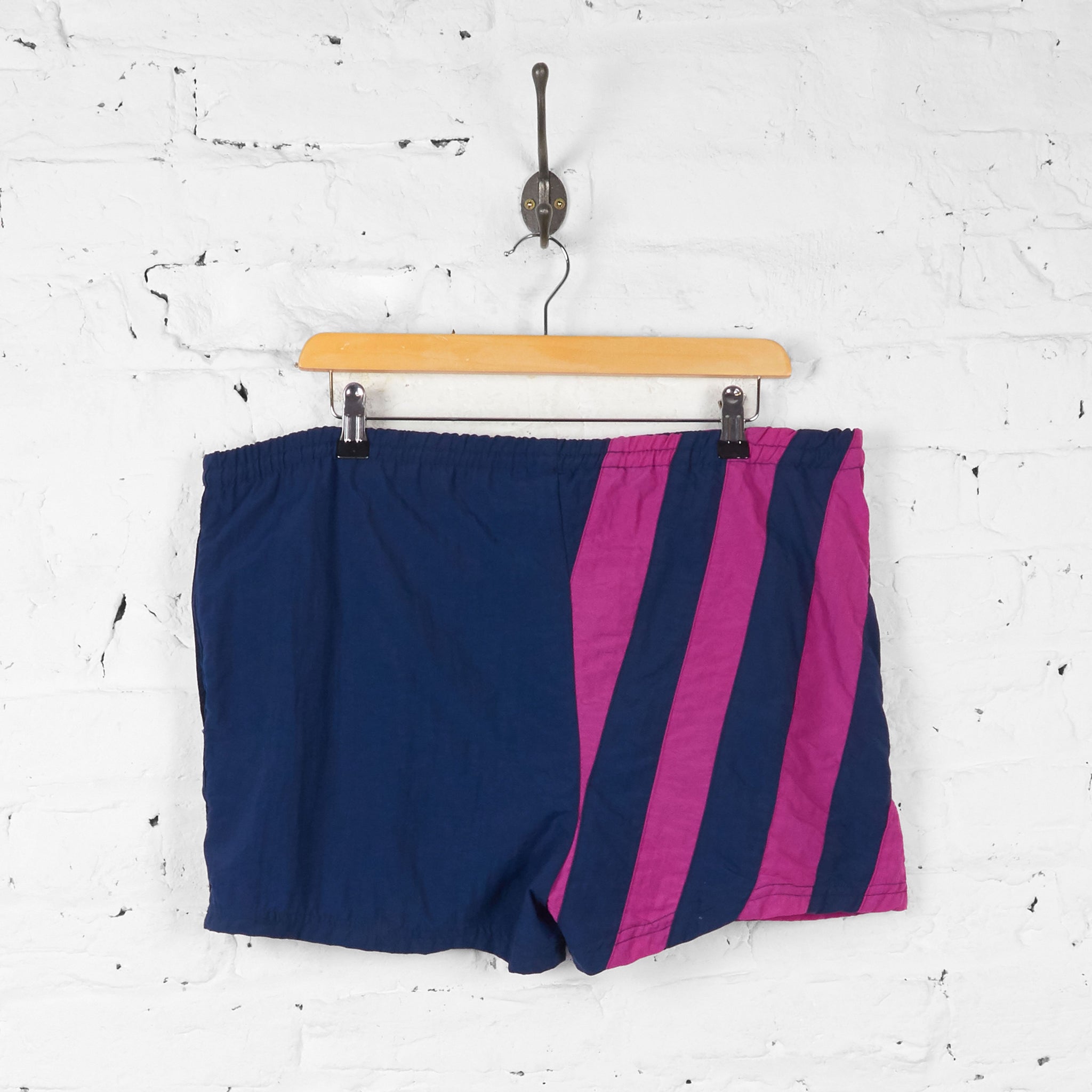 Vintage Adidas Patterned Running Shorts - Navy/Pink - M  Headlock