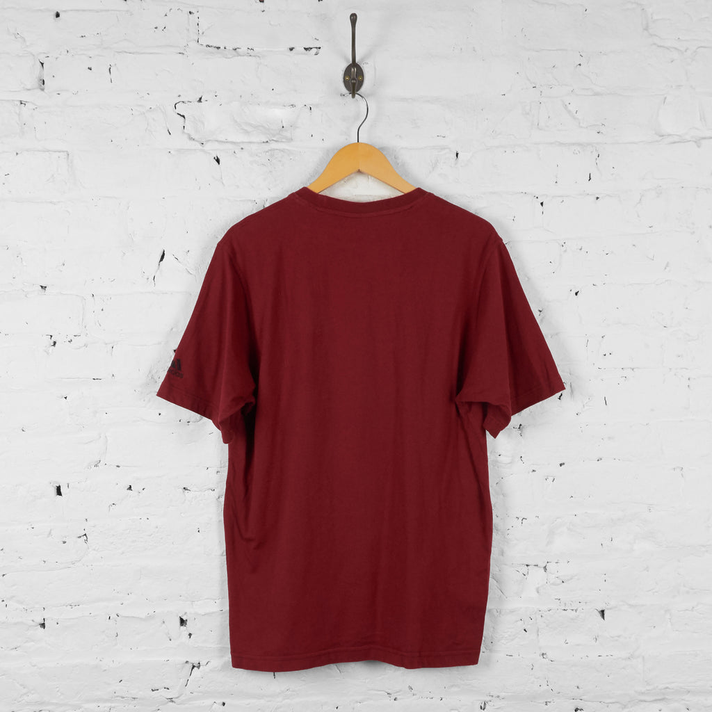 Vintage Adidas T-shirt - Burgundy - M - Headlock