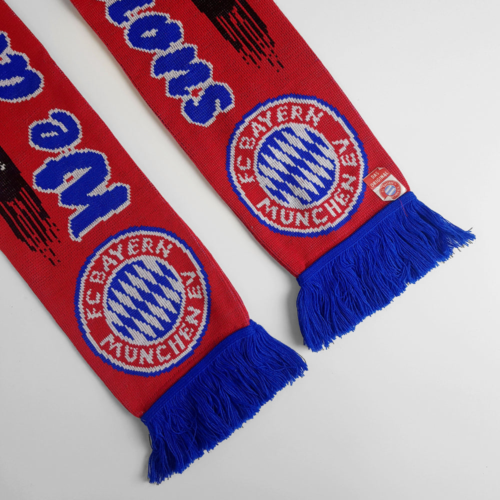 Vintage Bayern Munchen Munich Champions Football Scarf - Blue/Red - Headlock