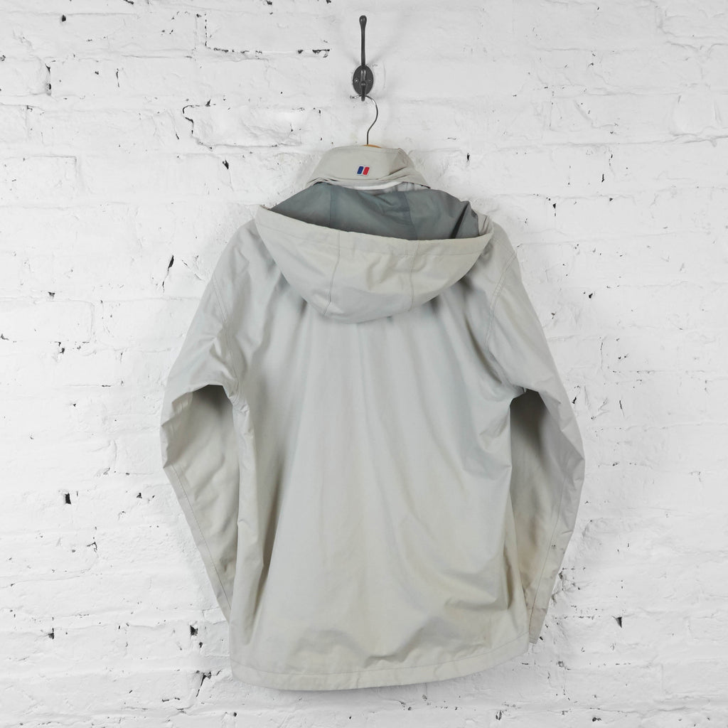 Vintage Berghaus Hooded Outdoor Jacket - White/Grey - M - Headlock