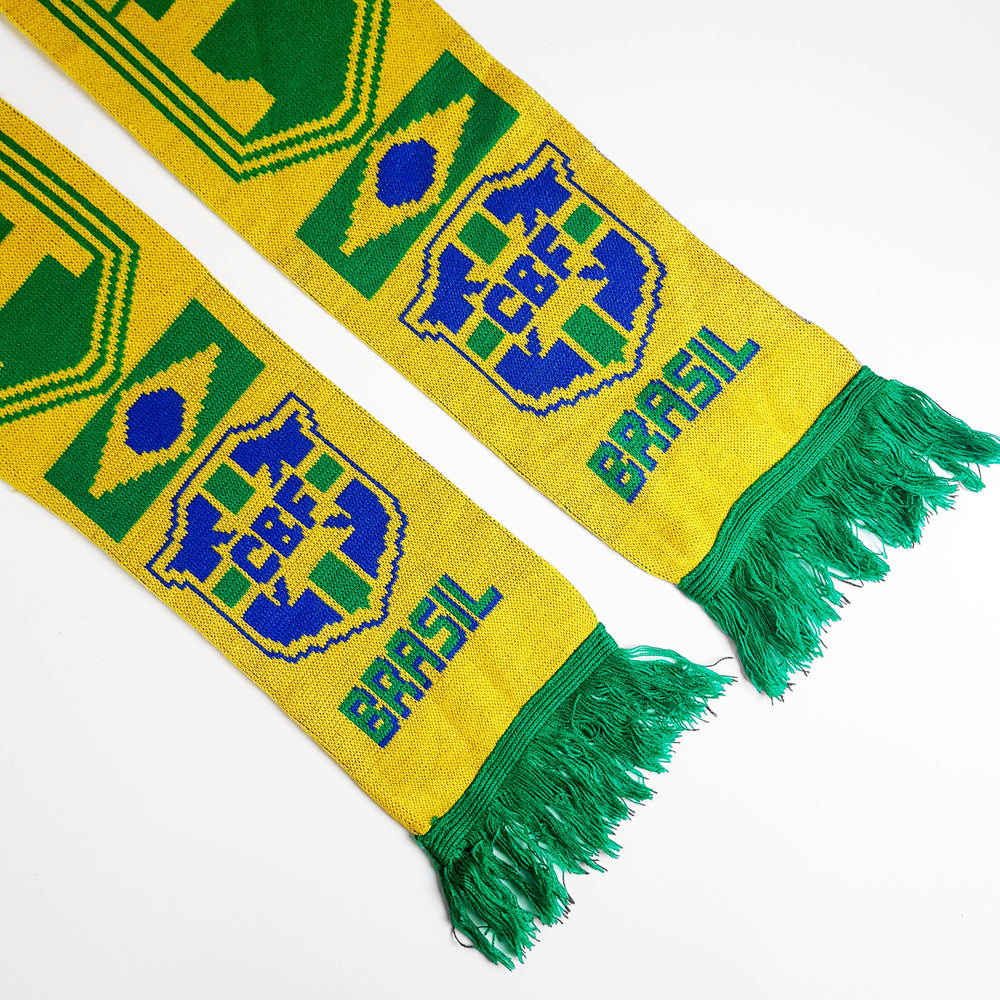 Vintage CBF Brazil Football Scarf - Yellow - Headlock