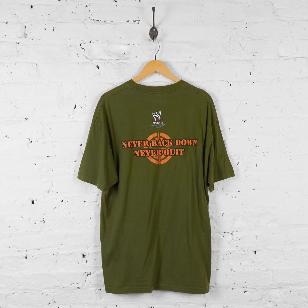 Vintage Chain Gang Soldier John Cena WWE T-shirt - Green - XL - Headlock