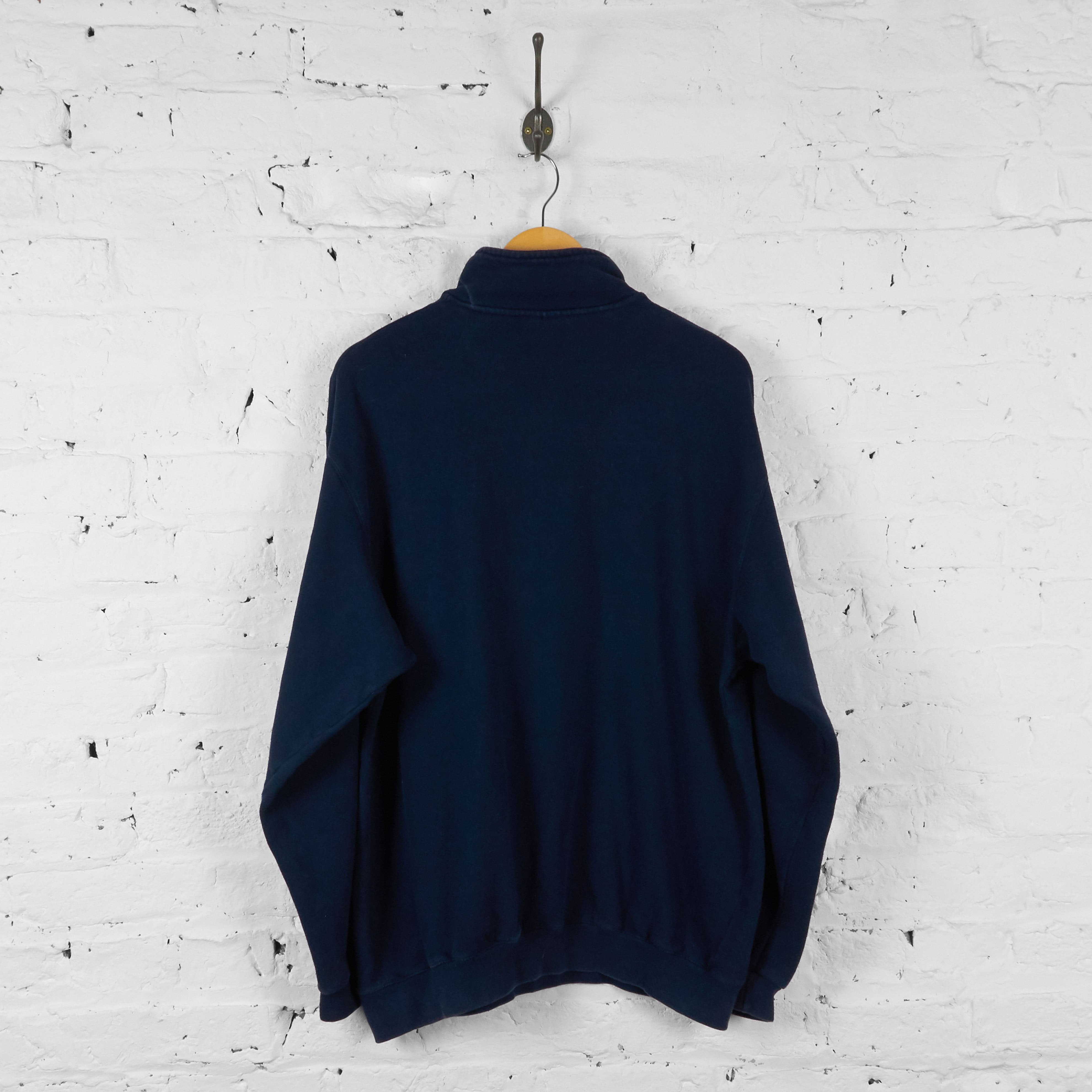 Vintage Champion 1/4 Zip Sweatshirt - Navy - XL – Headlock
