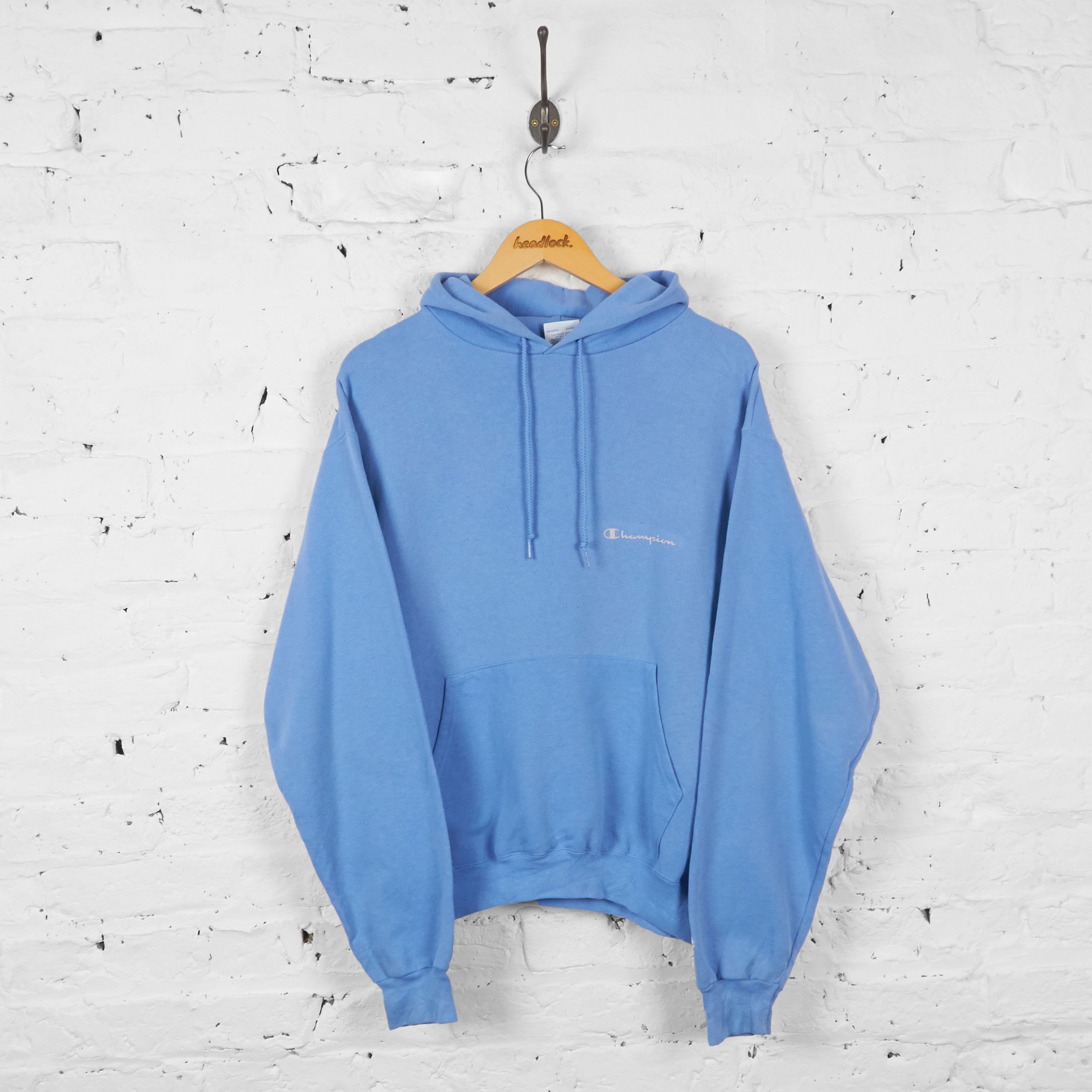 Vintage Champion Hoodie Blue M Headlock