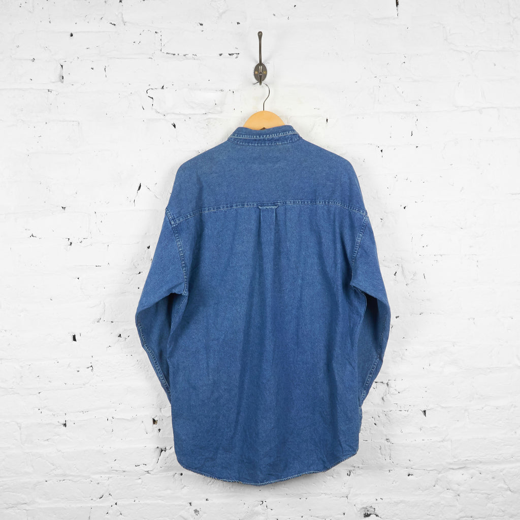 Vintage Chaps Ralph Lauren Denim Shirt - Blue - L - Headlock