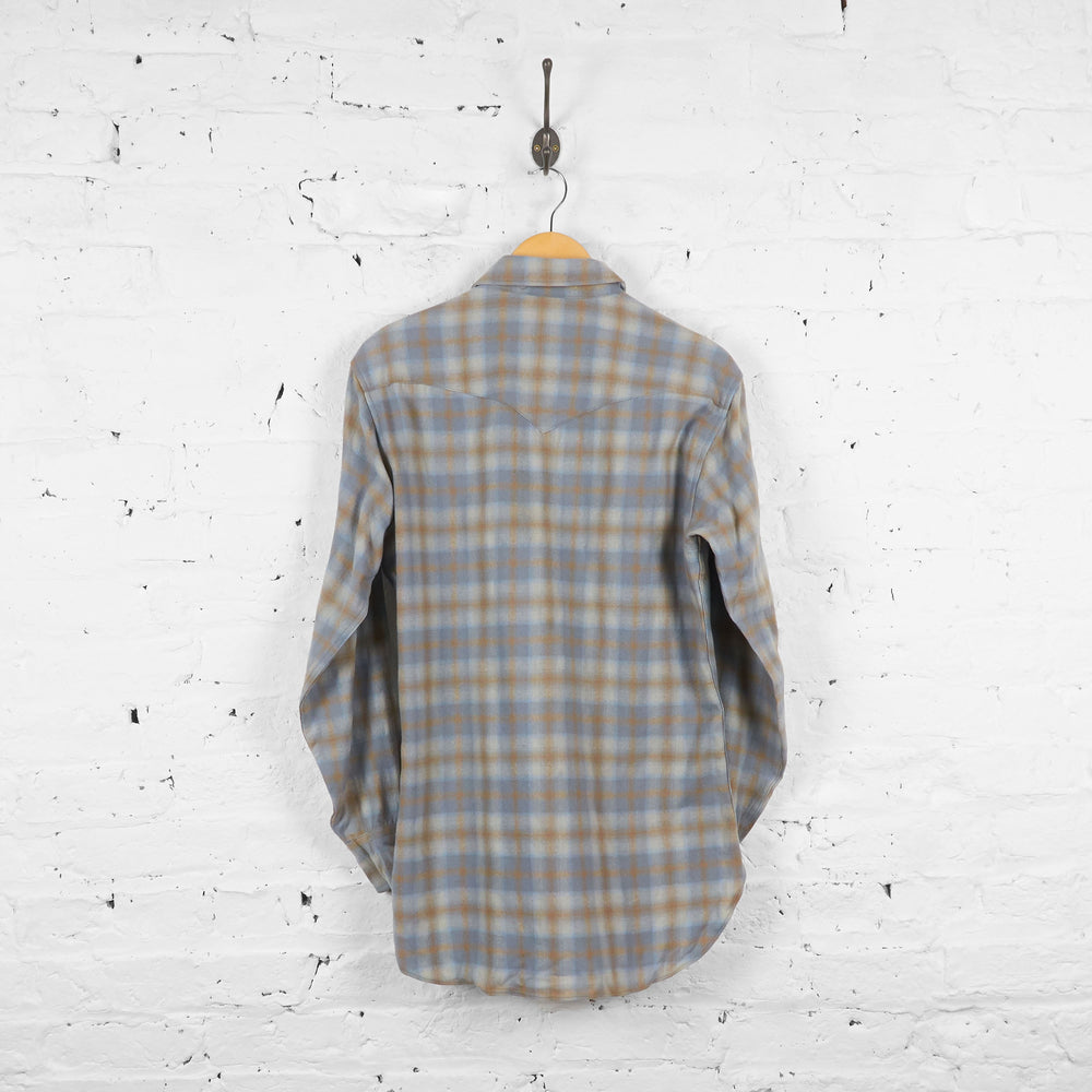 Vintage Checked Pendleton Wool Shirt - Grey/Blue - M - Headlock